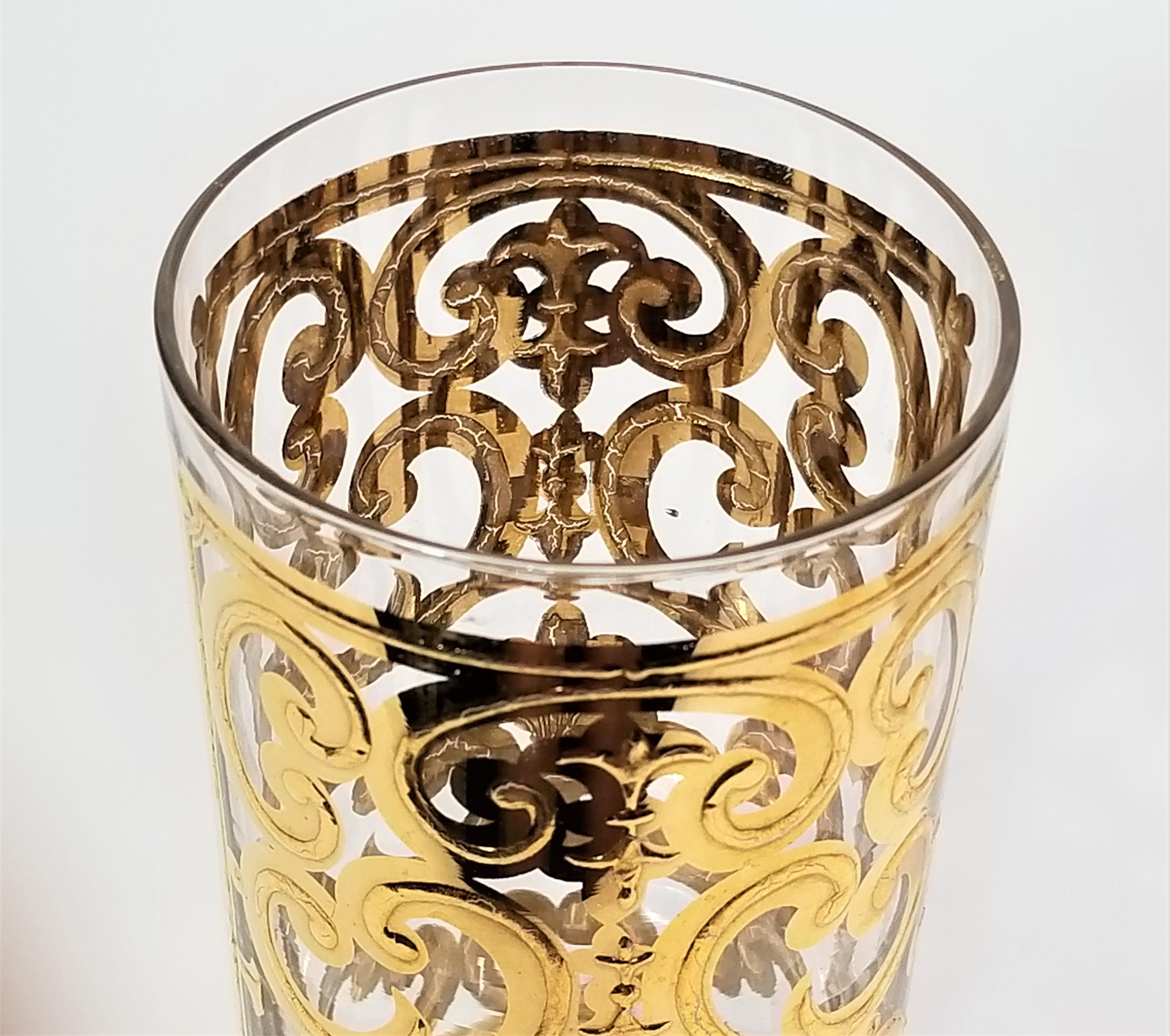Georges Briard 22K Glassware Barware 1960s Mid Century For Sale 3