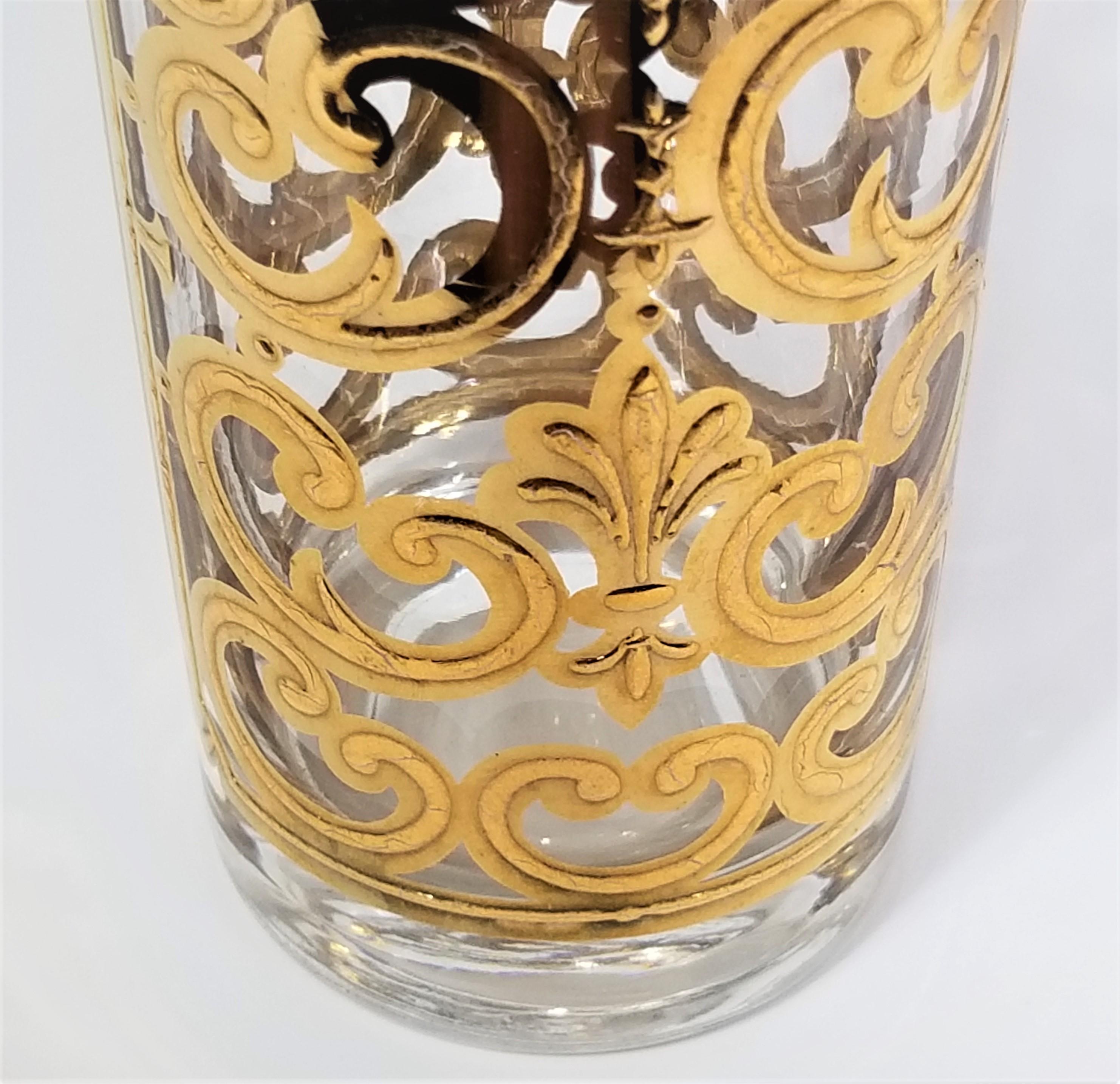 Georges Briard 22K Glassware Barware 1960s Mid Century For Sale 4