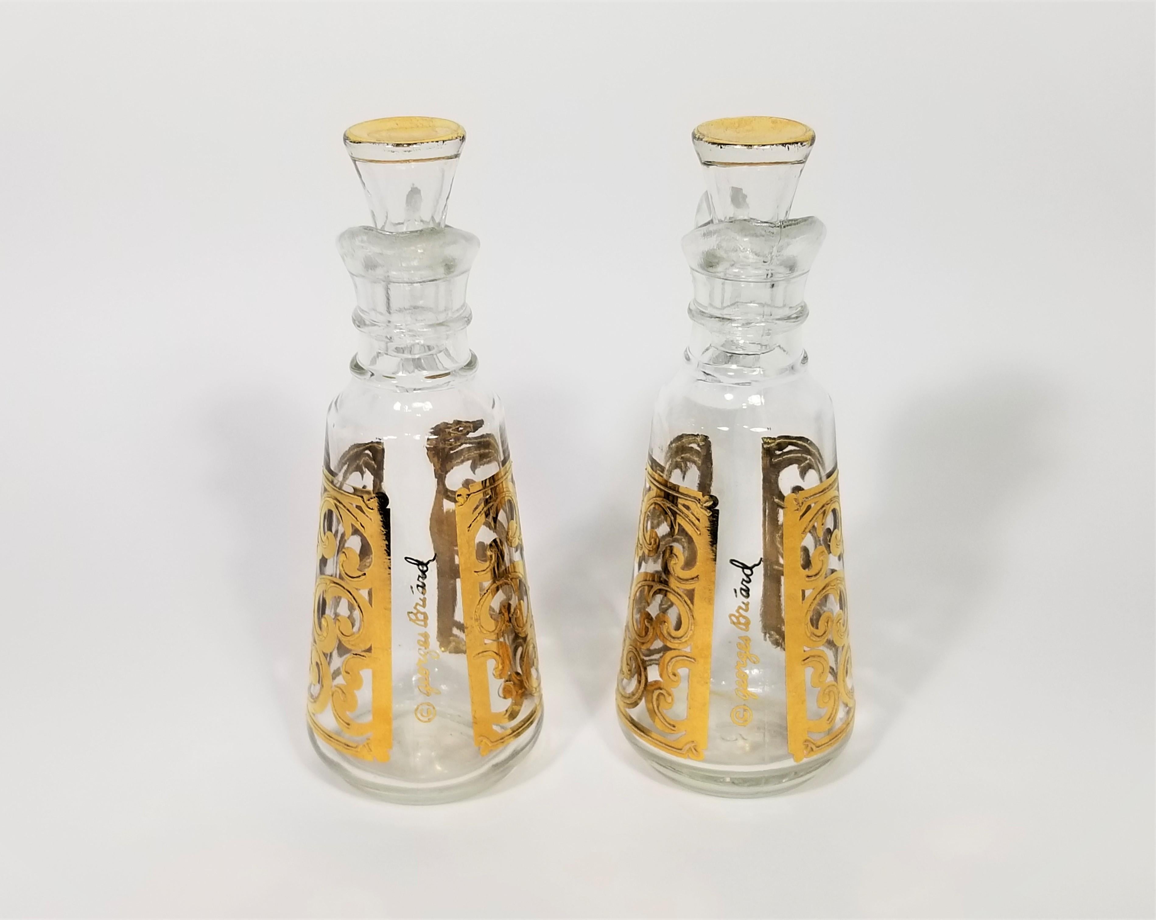 Georges Briard 22-Karat Gold-Krüge-Set 1960er Jahre Mitte des Jahrhunderts (Glas) im Angebot