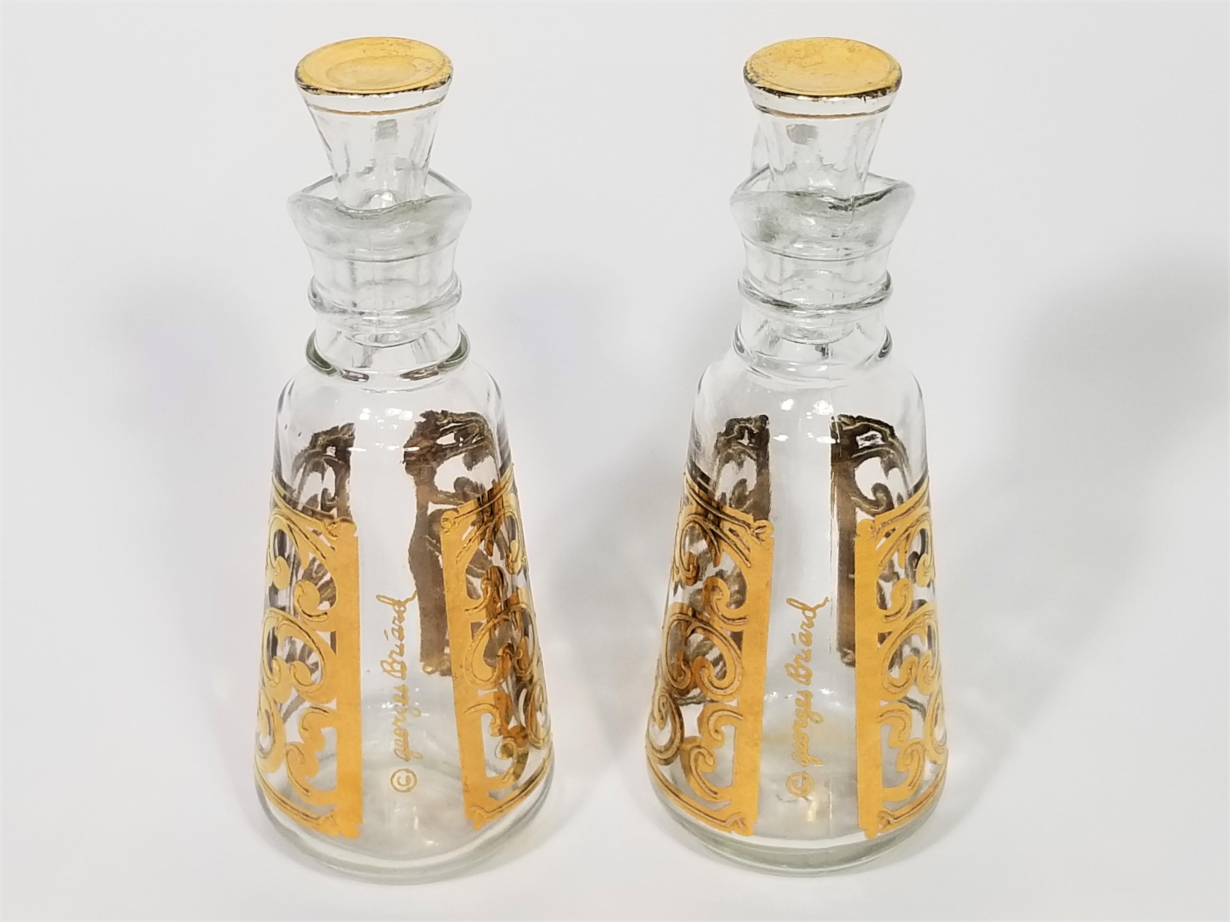 Georges Briard 22-Karat Gold-Krüge-Set 1960er Jahre Mitte des Jahrhunderts im Angebot 1