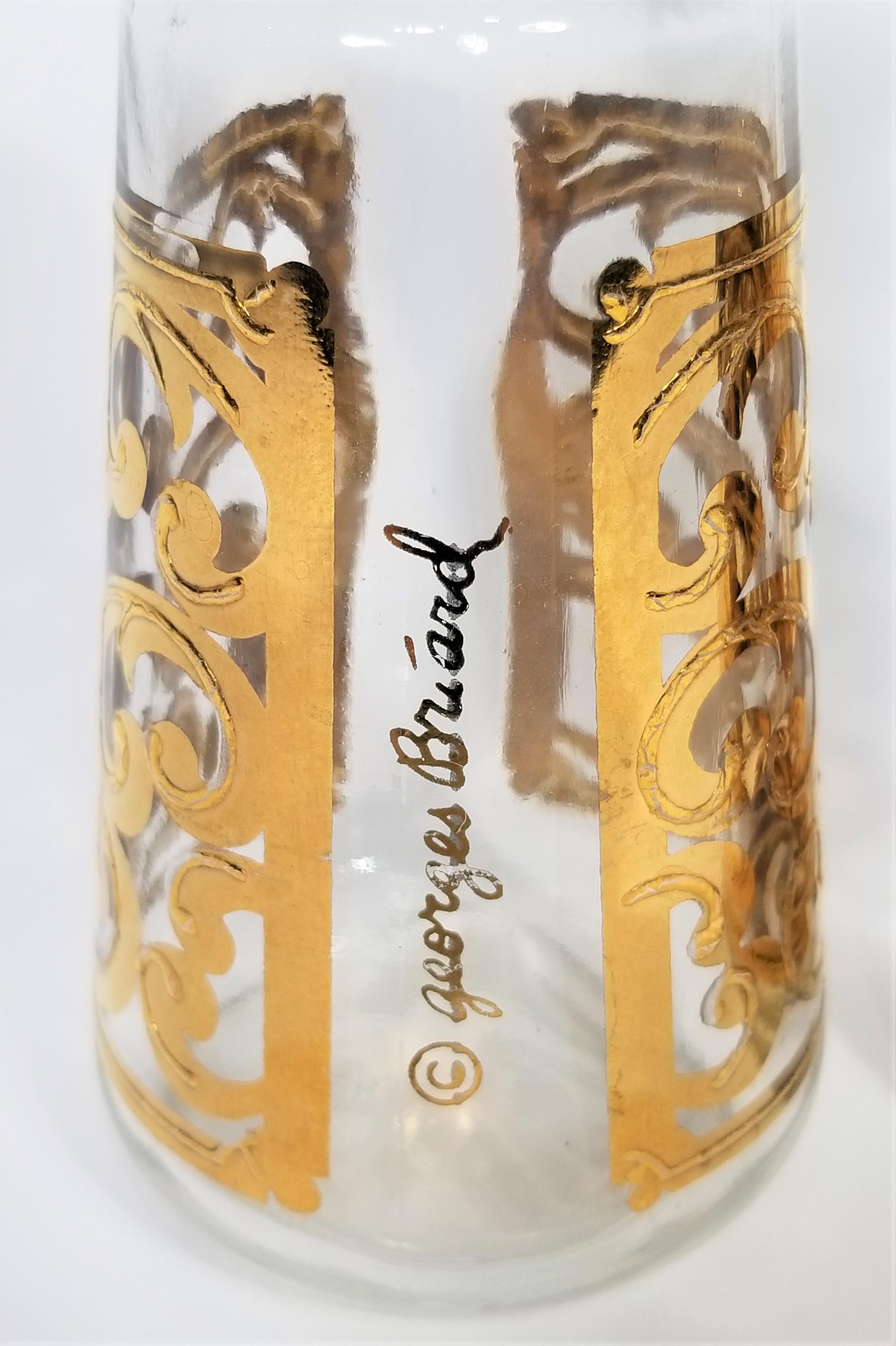 Georges Briard 22-Karat Gold-Krüge-Set 1960er Jahre Mitte des Jahrhunderts im Angebot 3