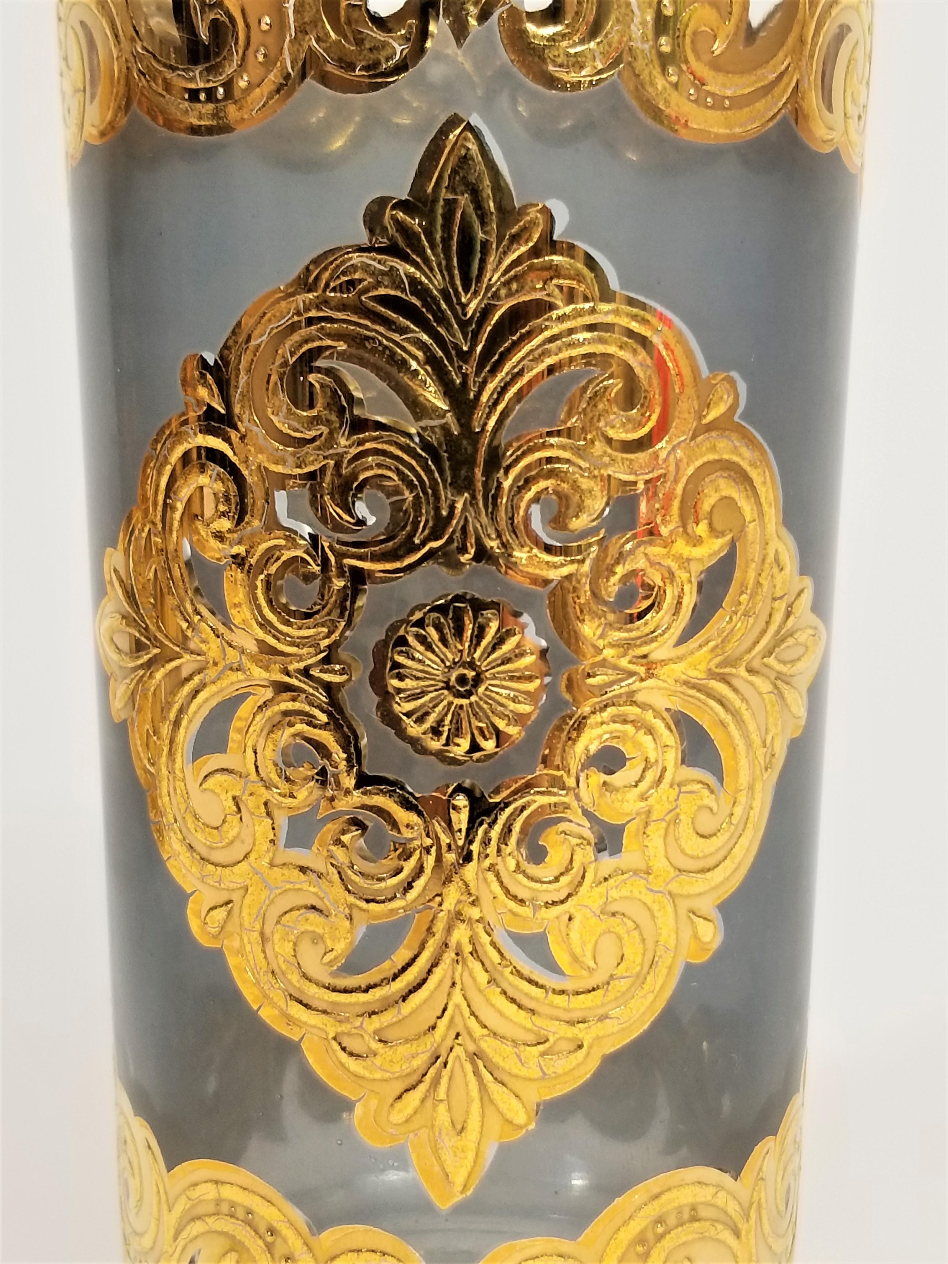 Georges Briard 22-Karat Gold Glaswaren Midcentury 1960s Signed Set von 8 8