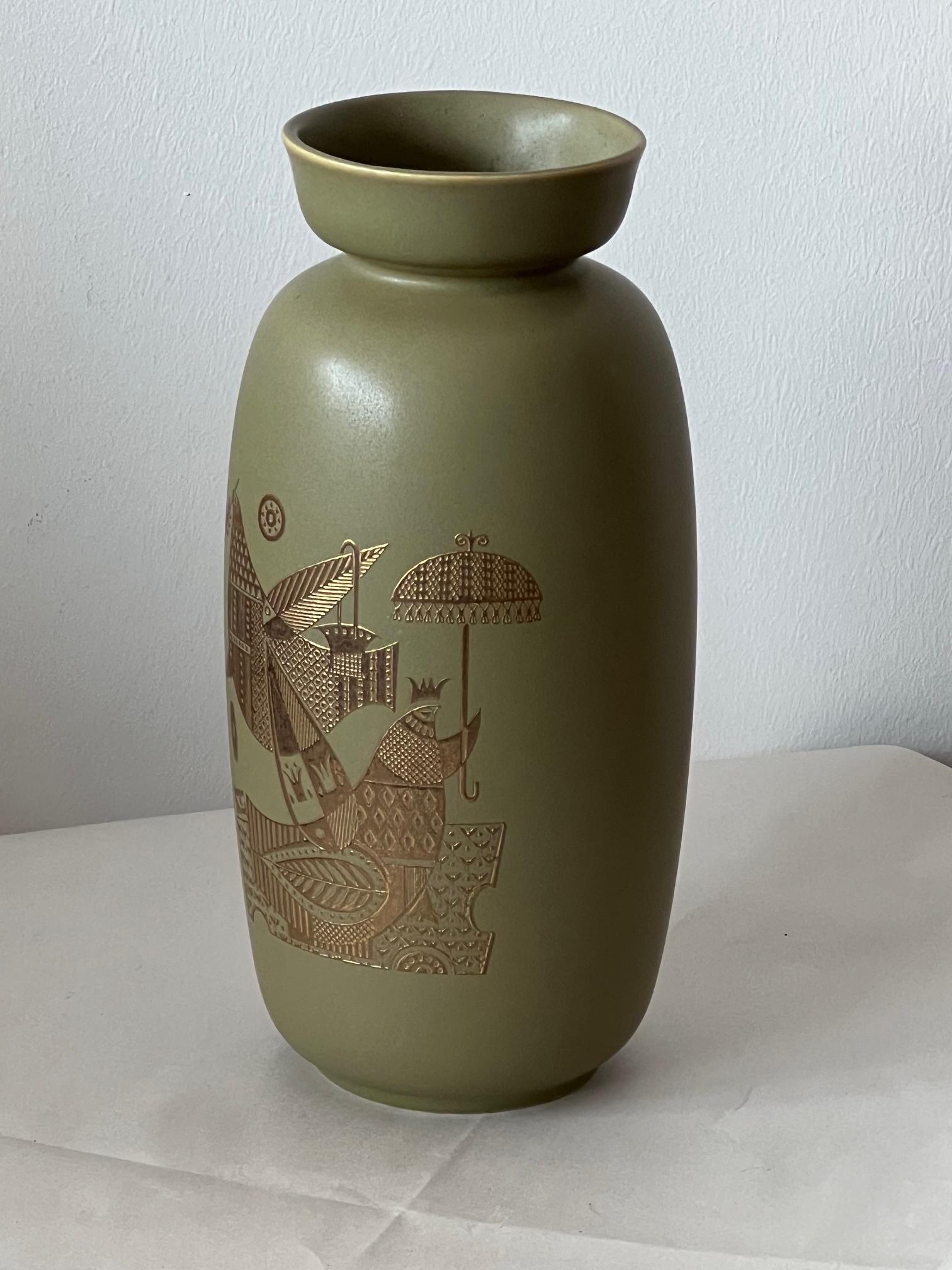 Georges Briard Ceramic Vase Hyalyn Pottery 1960's For Sale 4