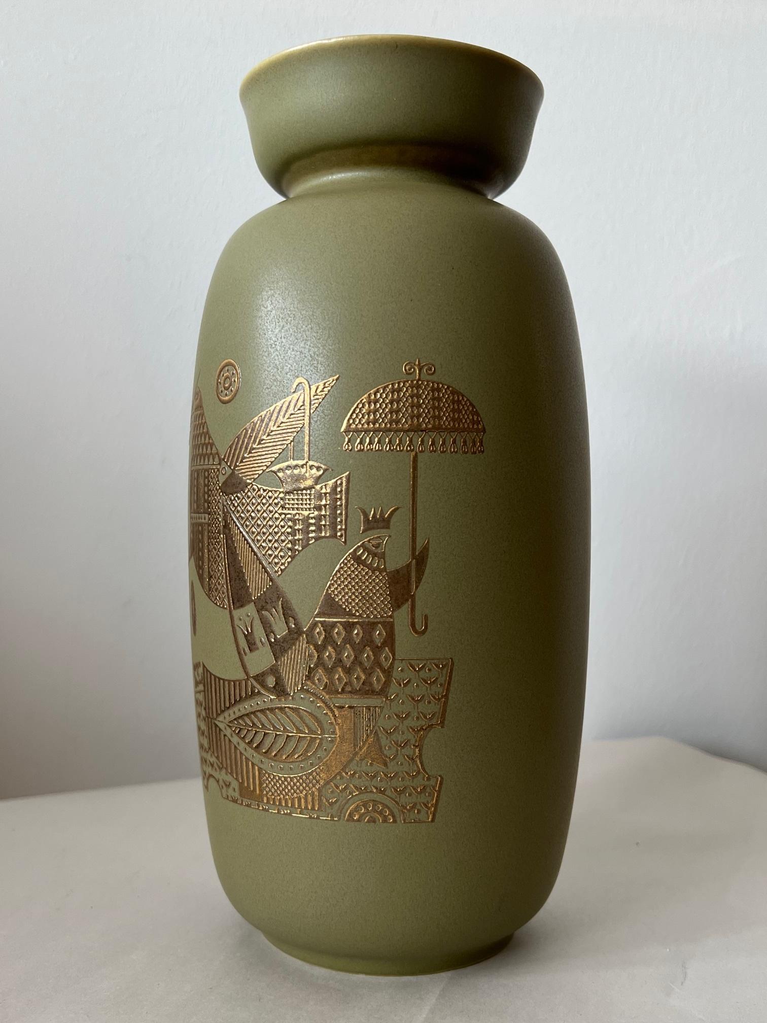 Milieu du XXe siècle Vase en céramique Georges Briard Hyalyn Pottery des années 1960 en vente