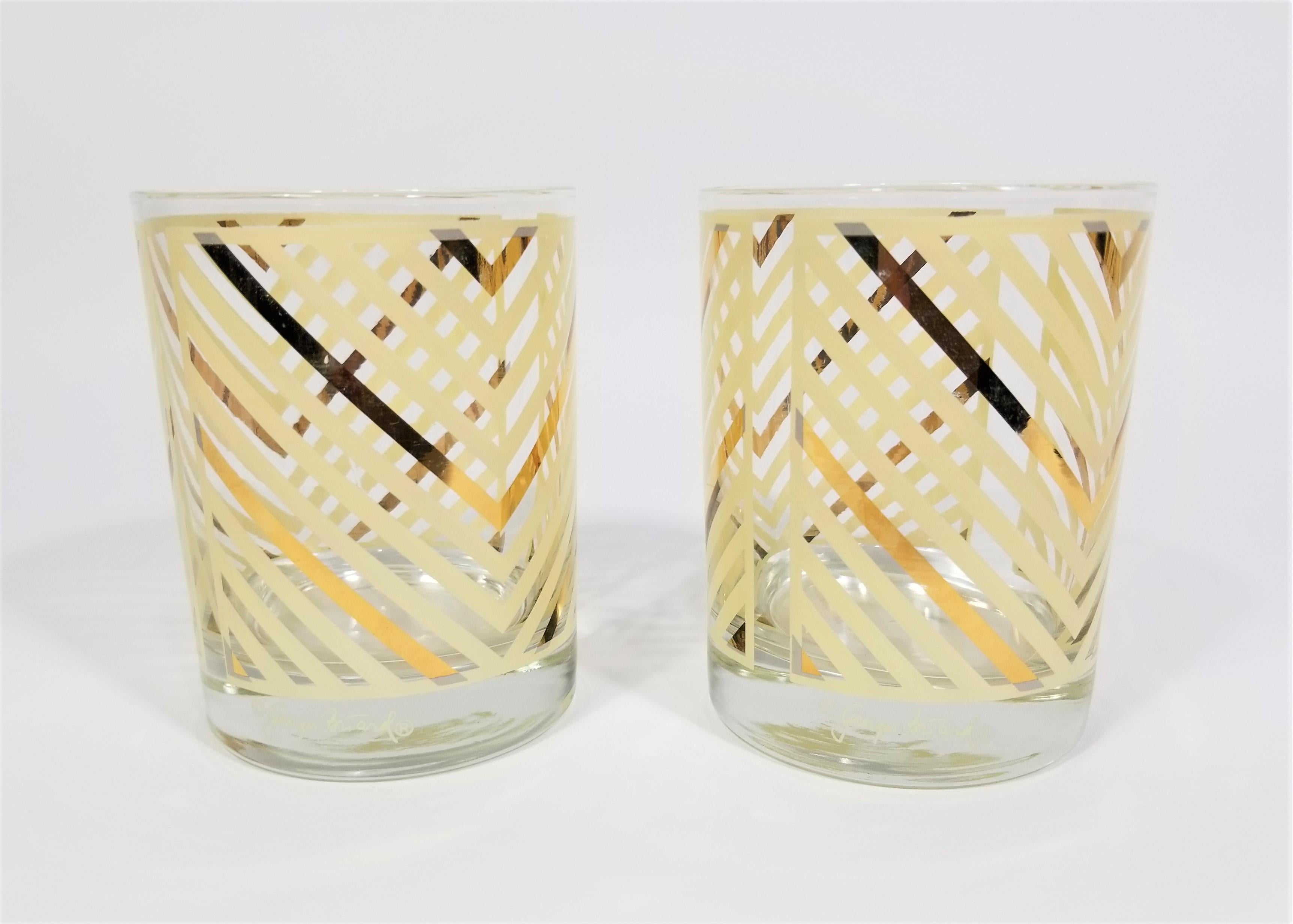 Georges Briard Glassware Barware 1970s Mid Century For Sale 2