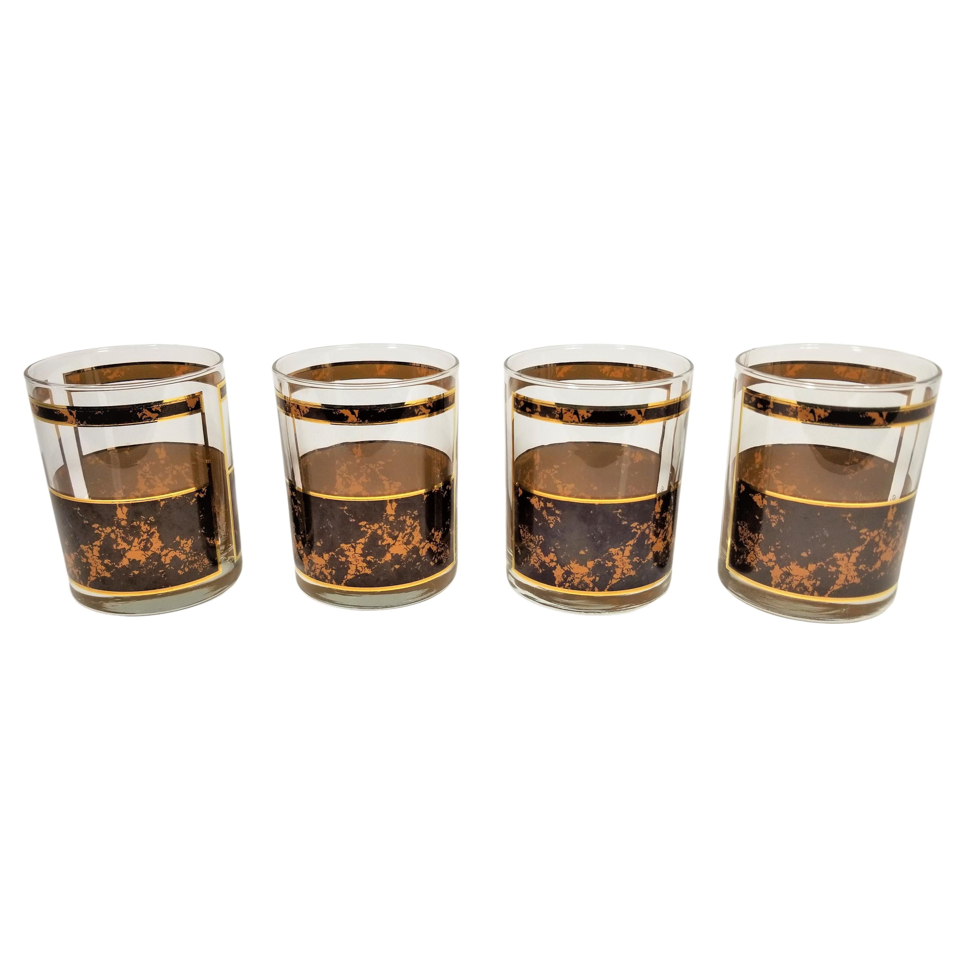 Georges Briard Glassware Barware Double Old Fashioned Set of 4 For Sale