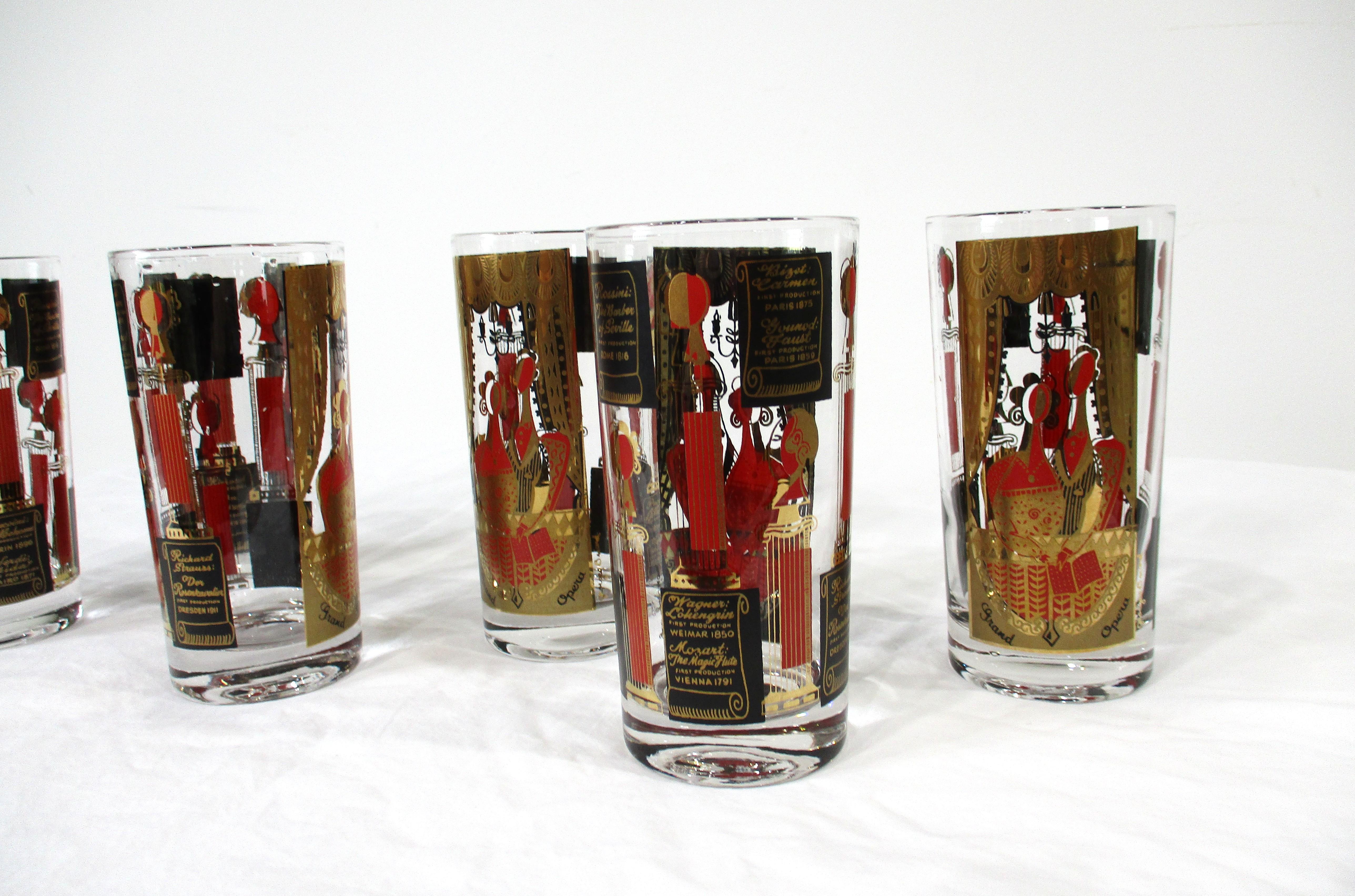Georges Briard Grand Opera Highball Glasses For Sale 6