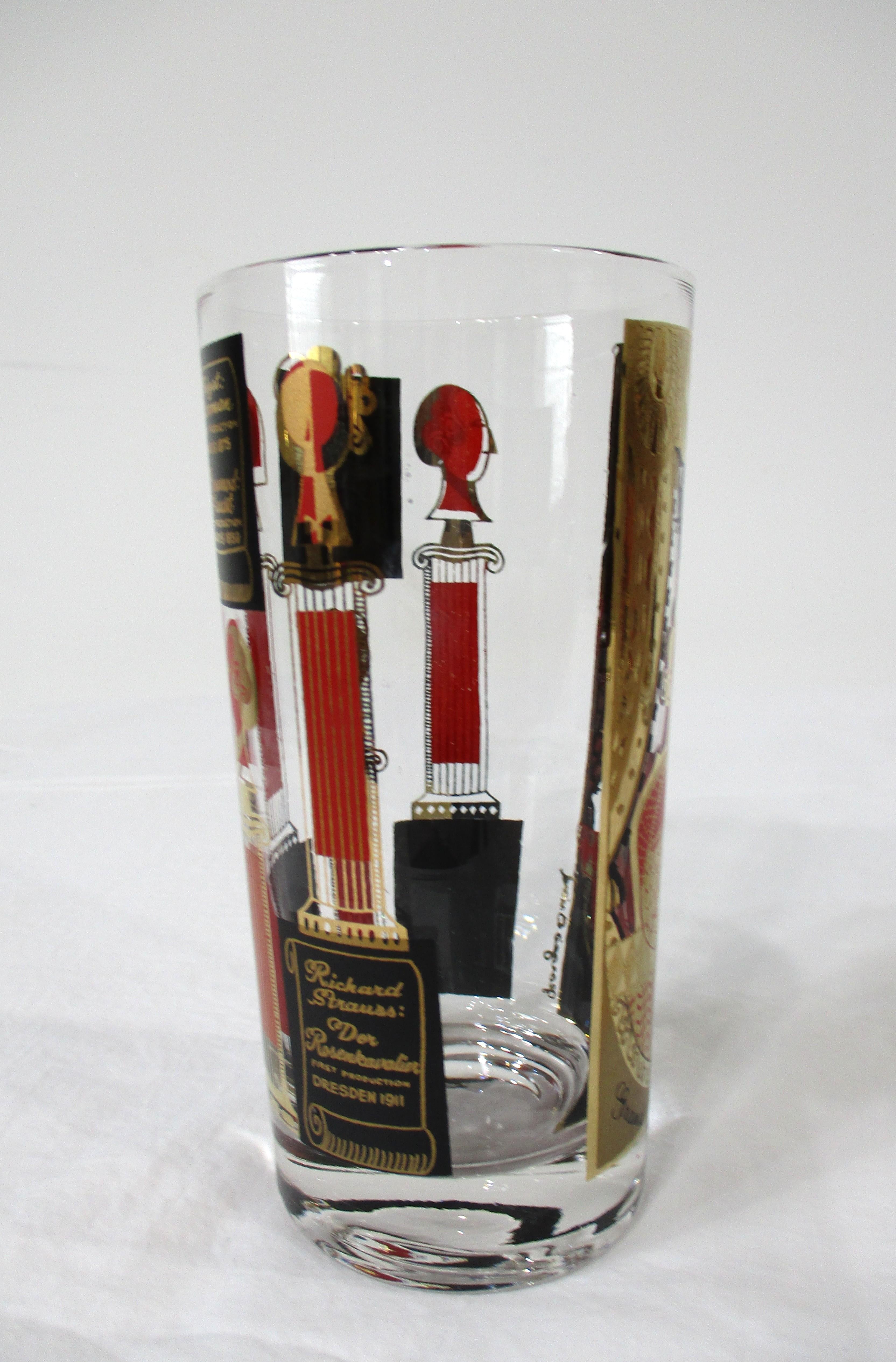 Georges Briard Grand Opera Highball Glasses For Sale 1