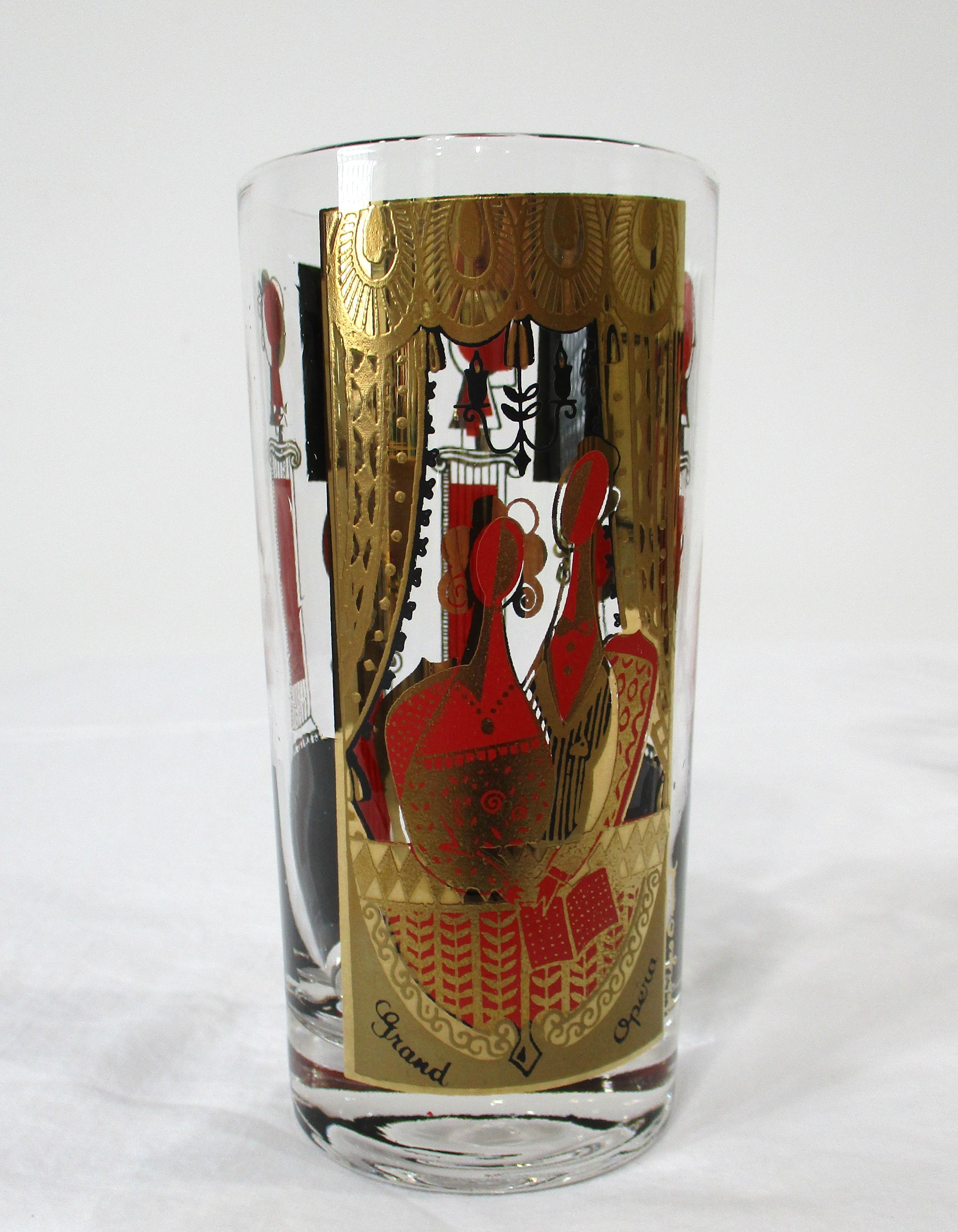 Georges Briard Grand Opera Highball Glasses For Sale 2