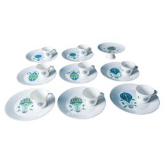 Georges Briard Juego de plato y taza de postre con plato para tarta Globo de aire caliente