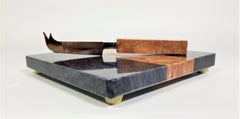 Georges Briard Marble Cheese Board and Knife