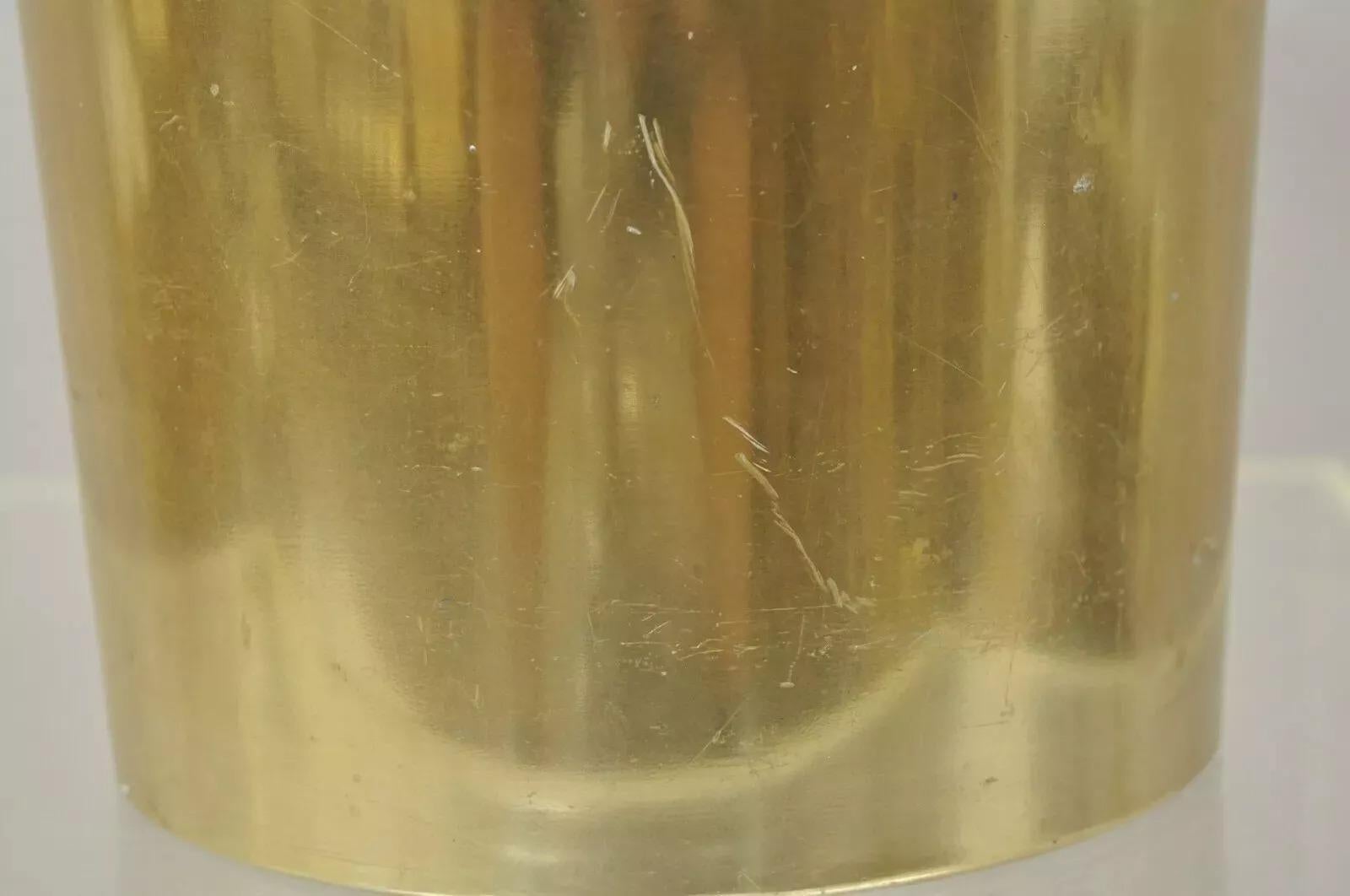 Georges Briard Moderner Aluminium-Messing-Eiskübel mit Griffen aus der Mitte des Jahrhunderts im Angebot 4