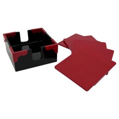 Georges Briard Postmodern Coasters with Coaster Holder - Set of Six