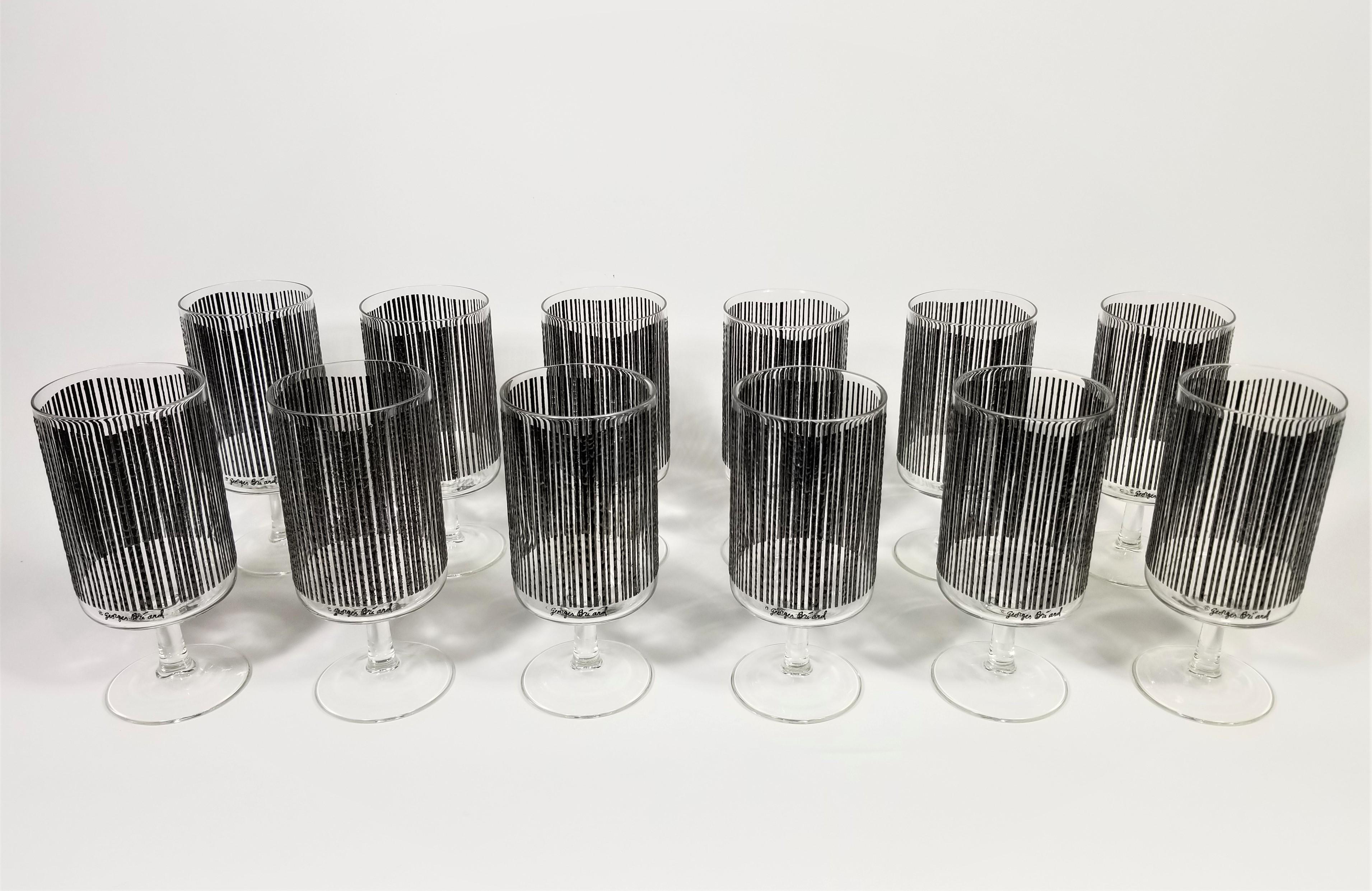 Georges Briard Rare Set of 12 Glassware Barware Midcentury Unused in Boxes 6
