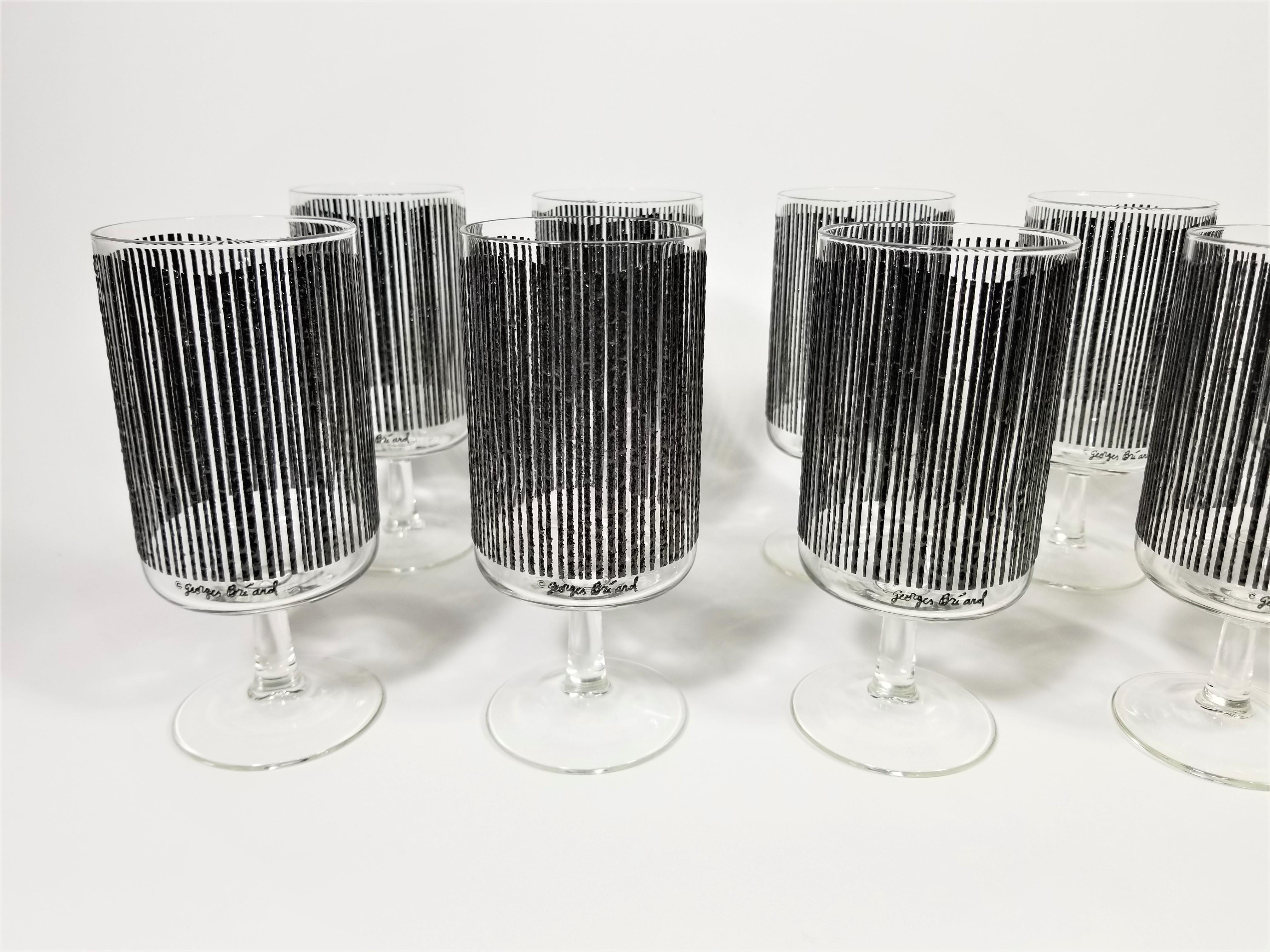 Georges Briard Rare Set of 12 Glassware Barware Midcentury Unused in Boxes 11