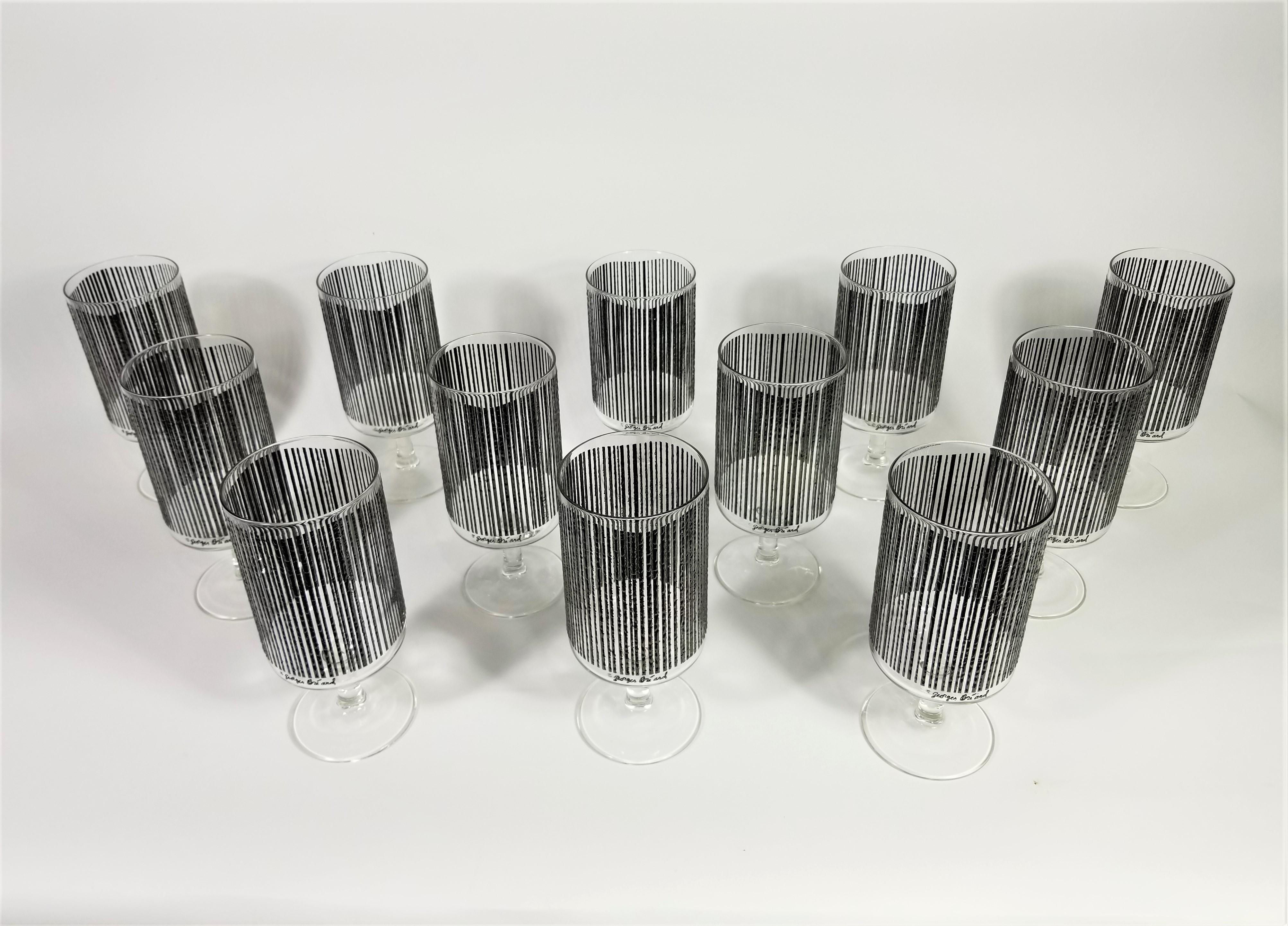 Georges Briard Rare Set of 12 Glassware Barware Midcentury Unused in Boxes 15
