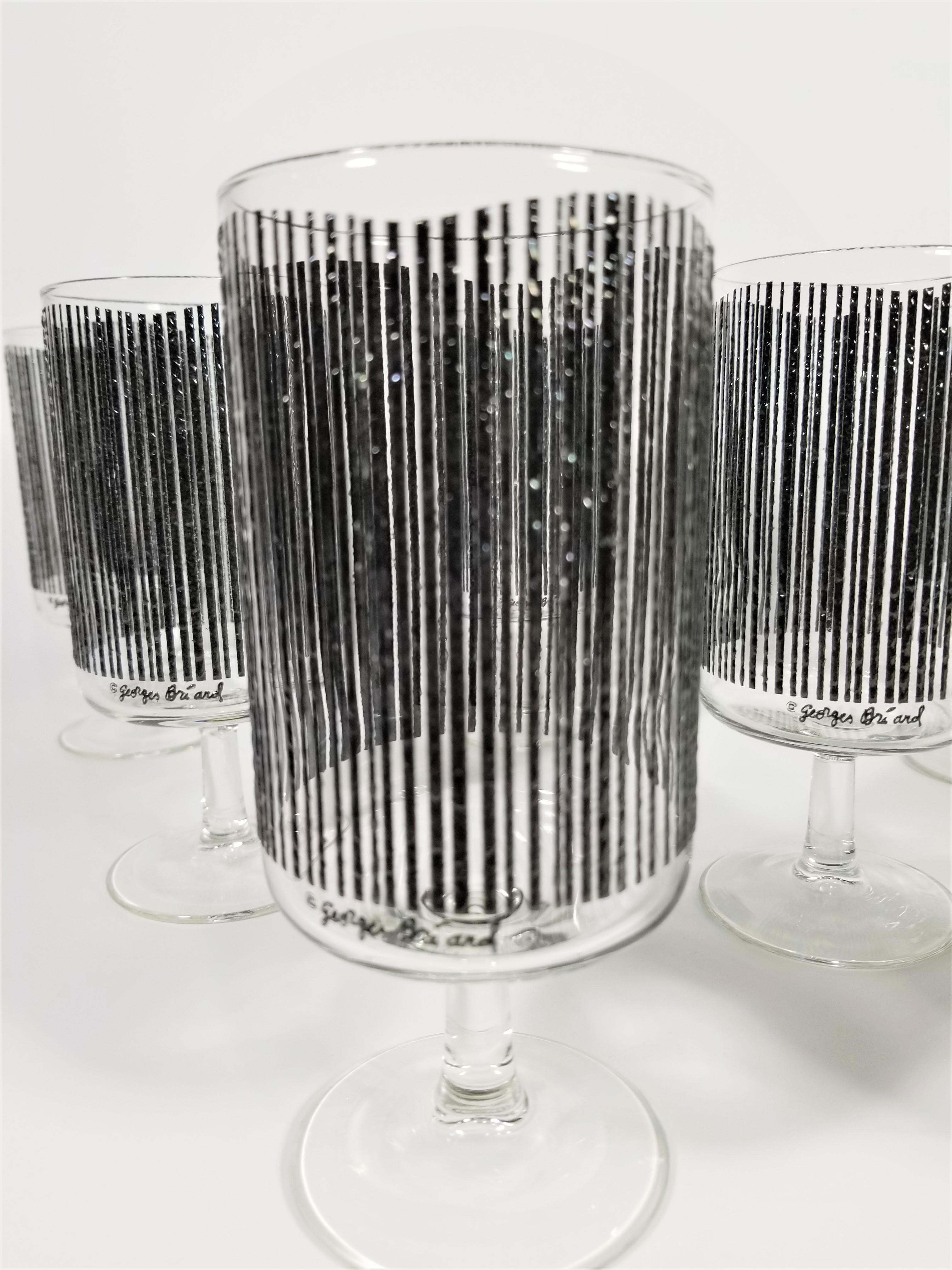 Georges Briard Rare Set of 12 Glassware Barware Midcentury Unused in Boxes 16
