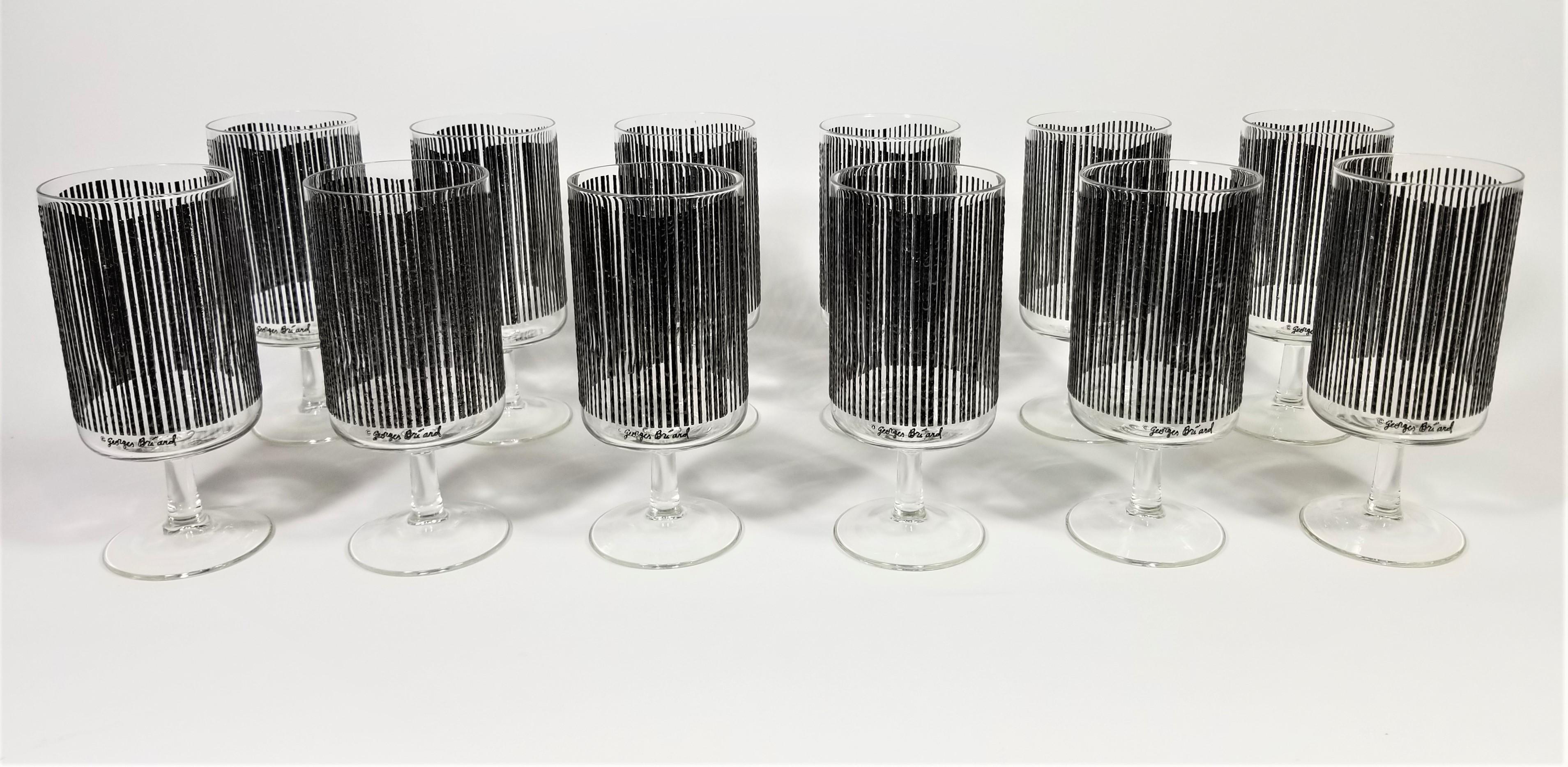Georges Briard Rare Set of 12 Glassware Barware Midcentury Unused in Boxes 4