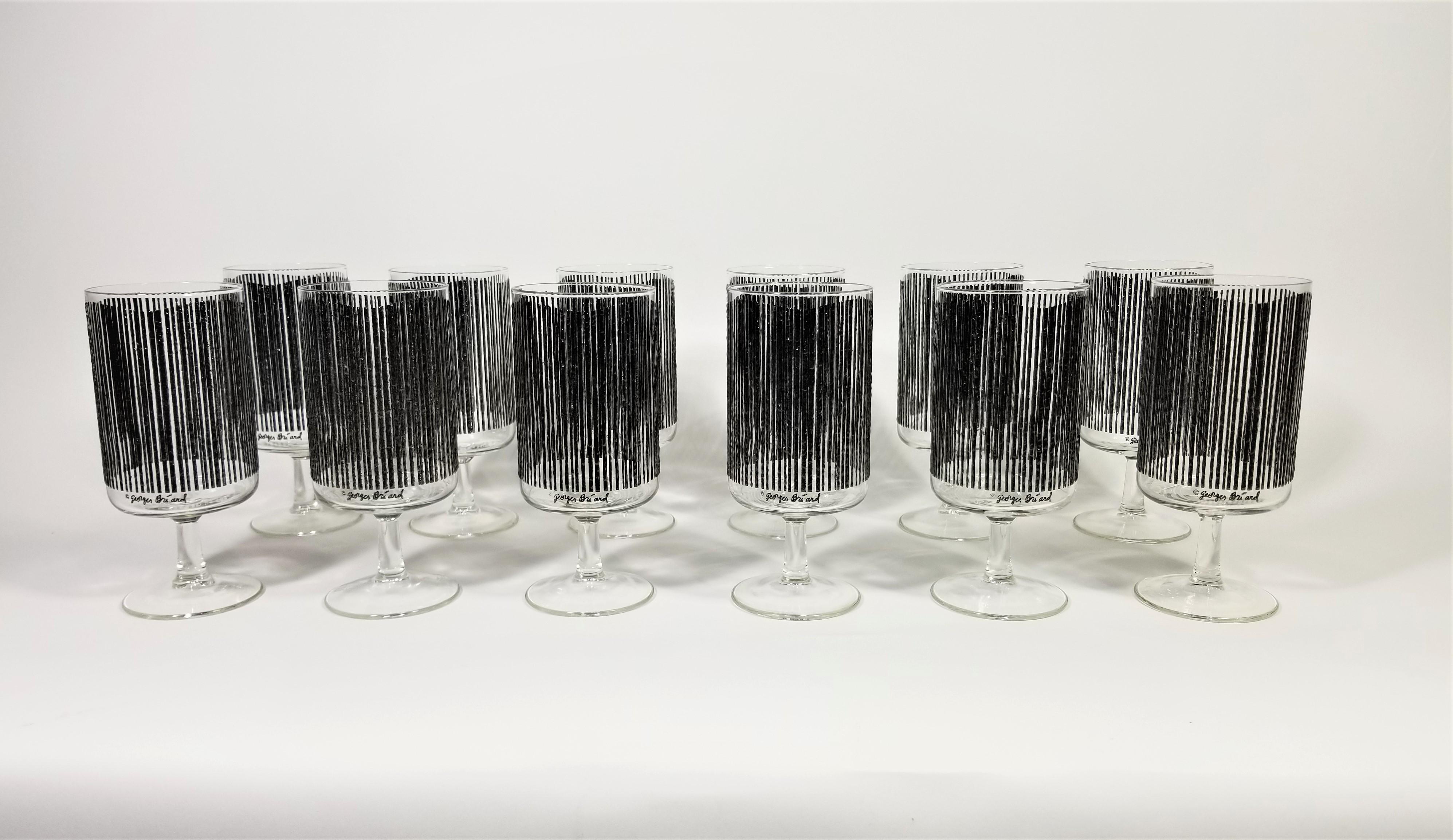Georges Briard Rare Set of 12 Glassware Barware Midcentury Unused in Boxes 5