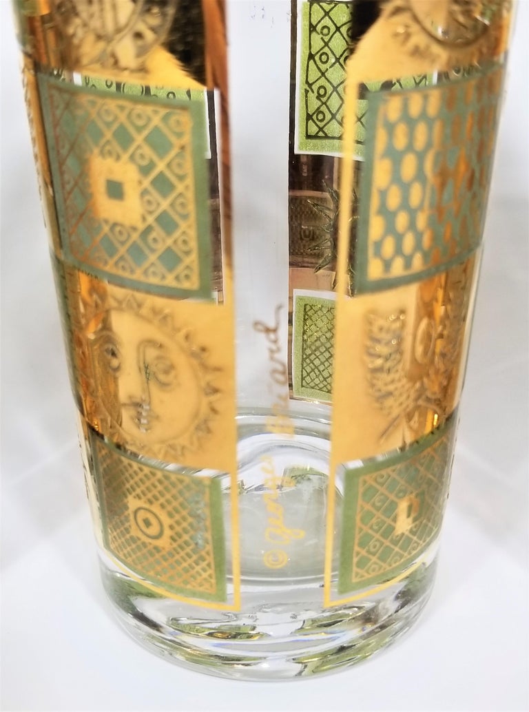Georges Briard Signed Glassware Barware 1960s Mid Century at 1stDibs