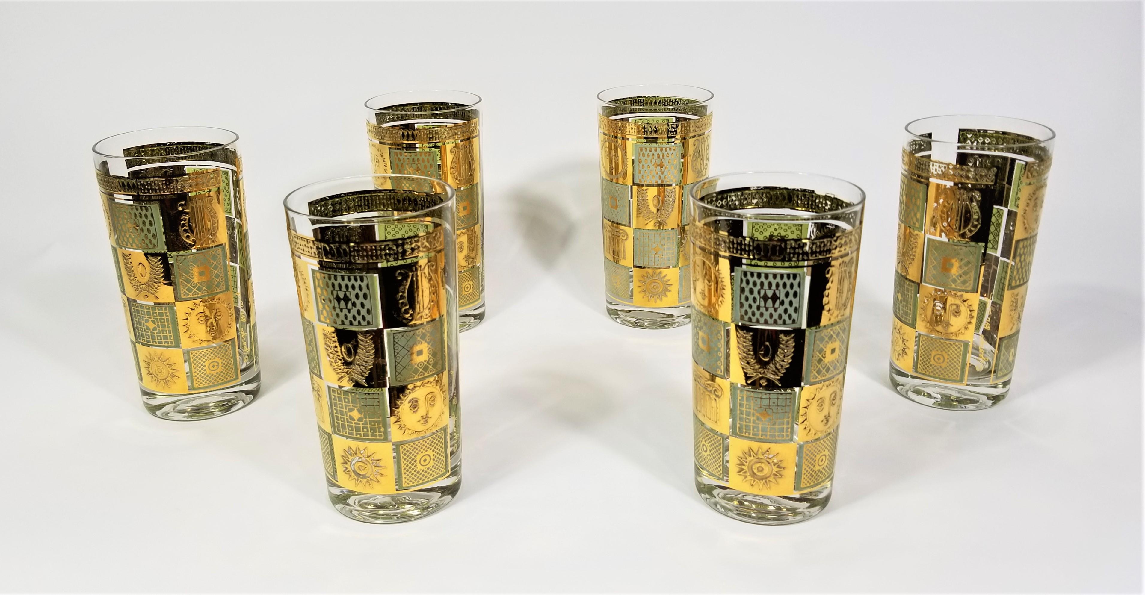 Georges Briard Signed Glassware Barware 1960s Mid Century 11