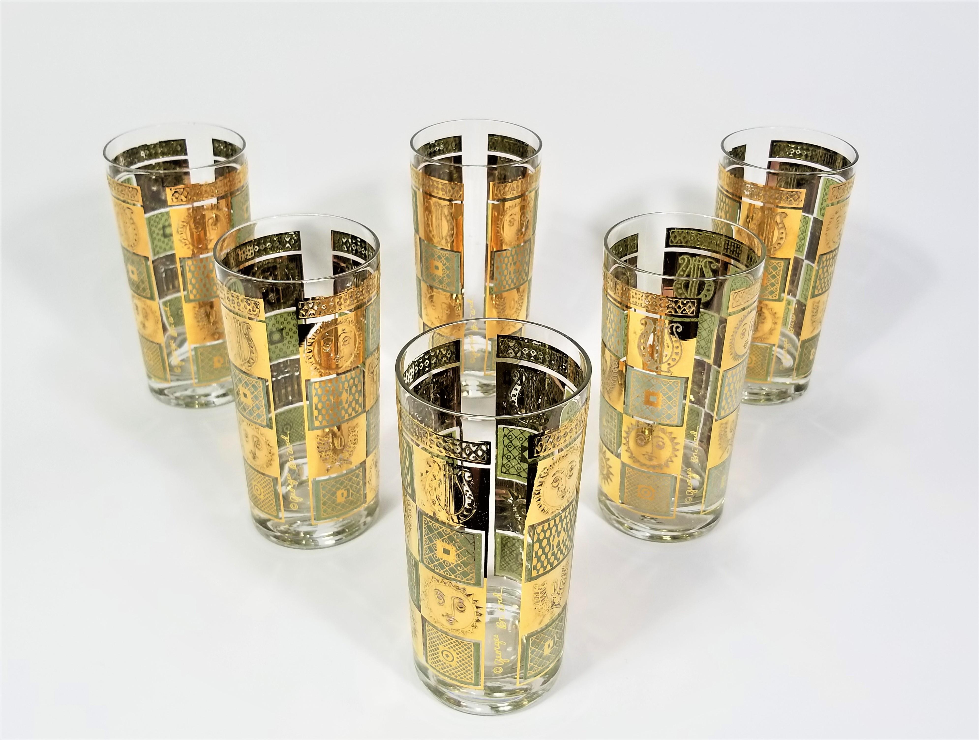 georges briard christmas glasses