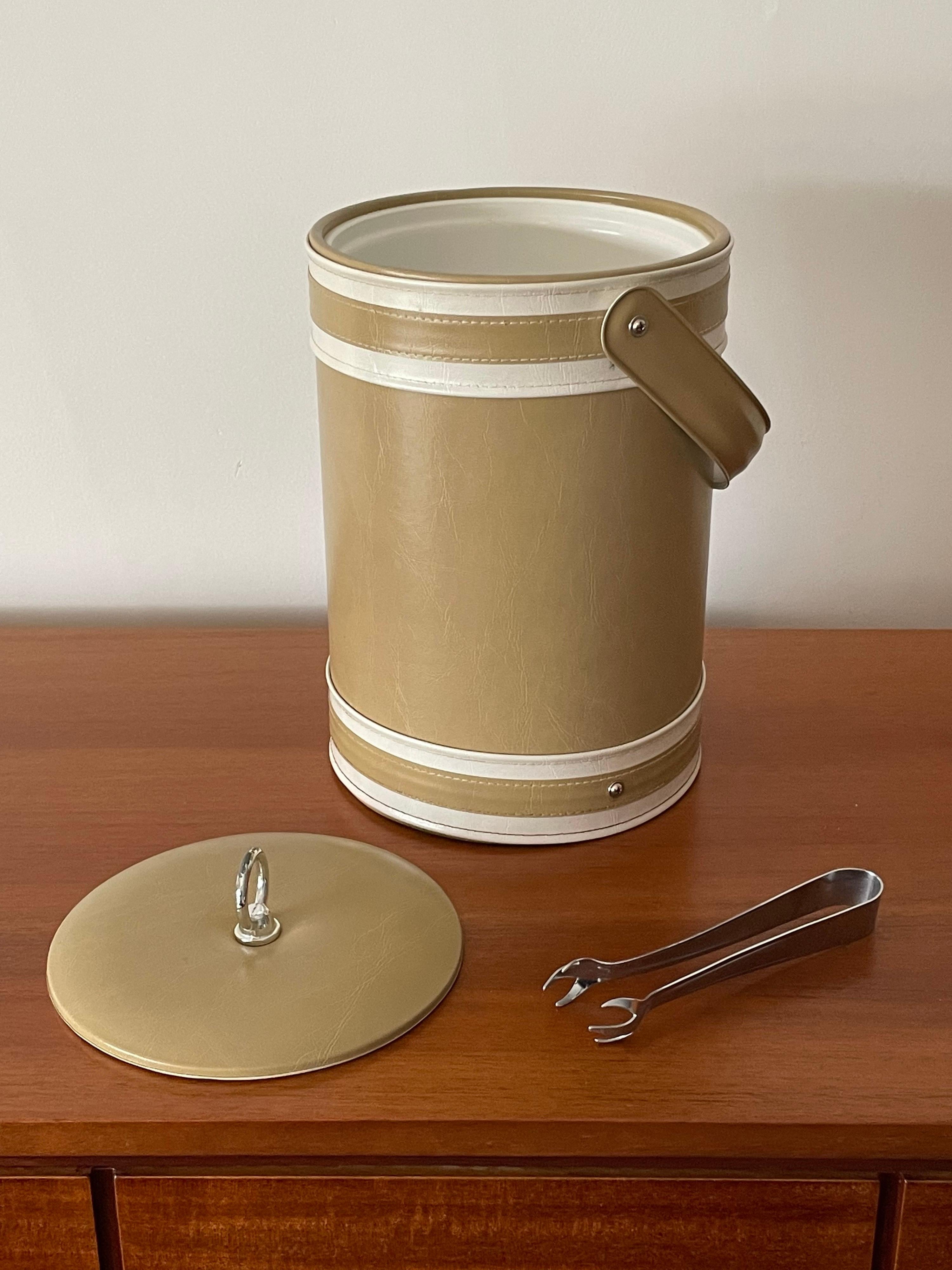 vintage ice bucket with lid