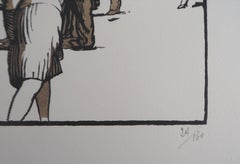 The Carriage Accident - Original wooodcut, Handsigned and numbered / 160