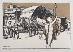 The Carriage Accident - Original wooodcut, Handsigned and numbered / 160