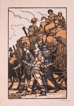 The Migration - Woodcut Print by Georges Bruyer - Early 20th Century