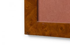 Georges Busson Art Deco Beagle Dog Watercolor in a Burl Wood Frame