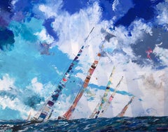 Au Bout Du Monde - Peinture abstraite de paysage océanique de GECA