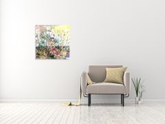 Derrière Les Roseaux - Abstract Oceanscape Painting by GECA