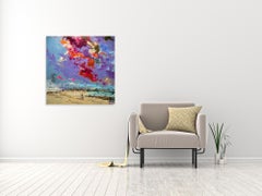 La Fille Oubliée - Abstract Oceanscape Painting by GECA
