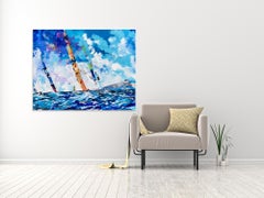 Marine Bleue - Abstract Oceanscape Painting by GECA