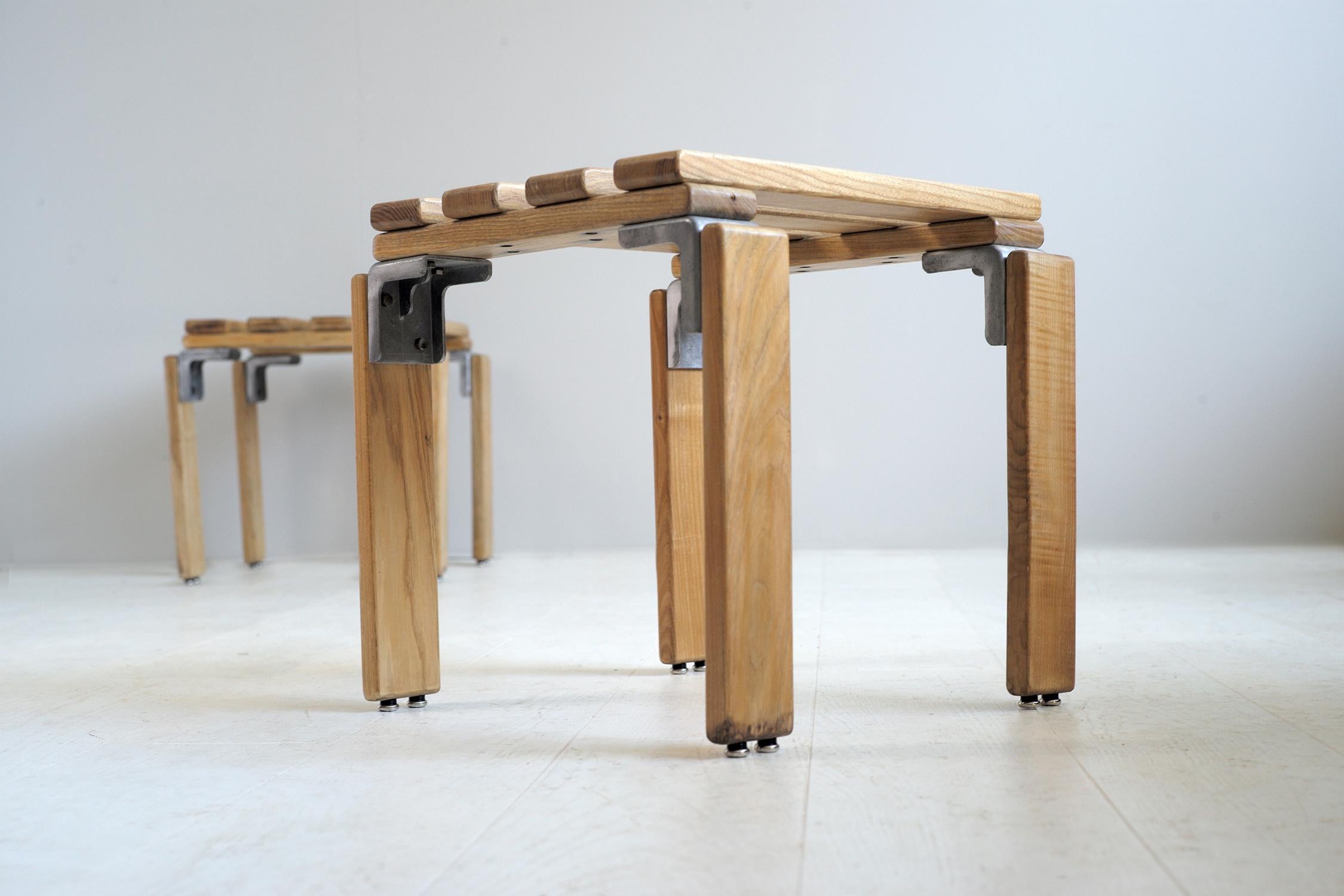 Georges Candilis and Anja Blomstedt, Set of 6 Stools, France, 1969 In Good Condition In Catonvielle, FR
