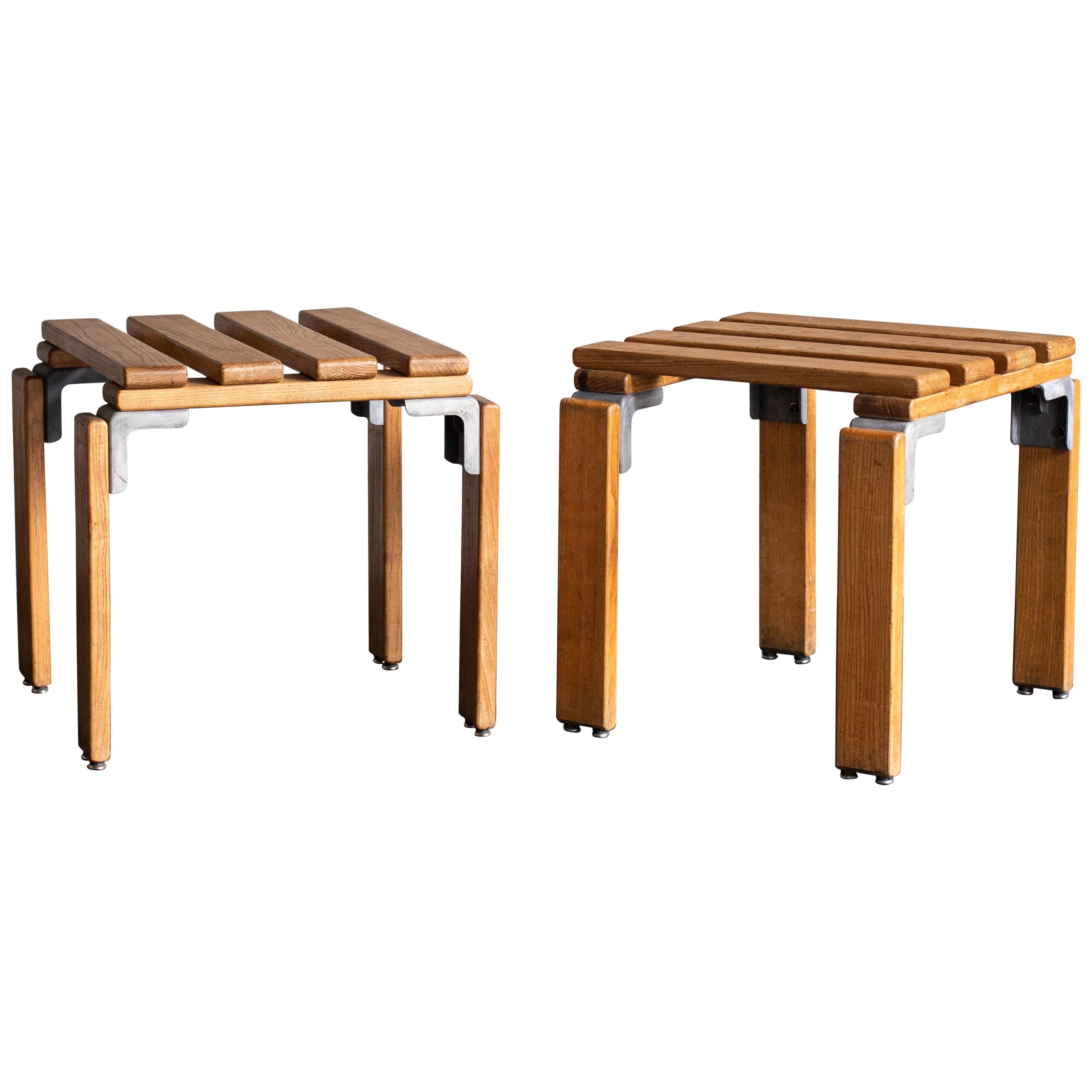 Georges Candilis & Anja Blomstedt, Pair of Stools, Sentou, 1969