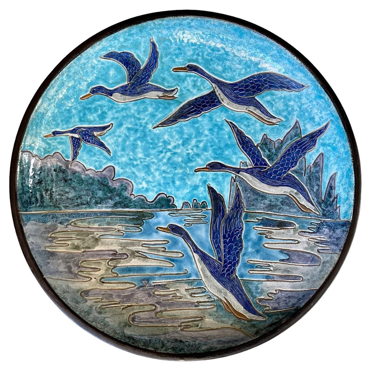 Georges CASSIN (1888-1986) - Plat en céramique 1982