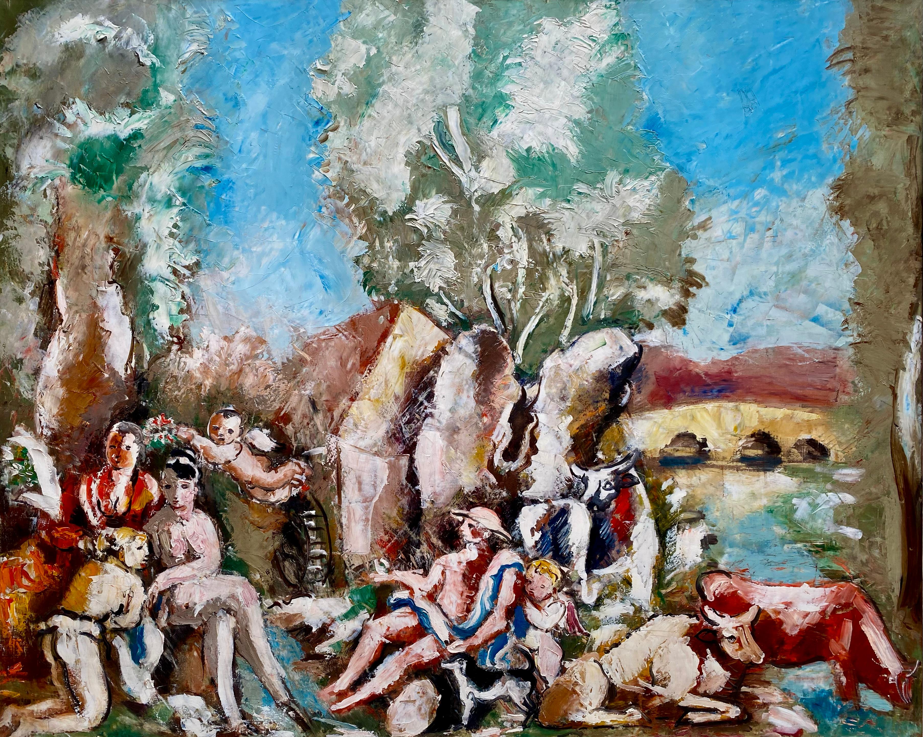 'Le Jugement de Pâris' by Georges Charles Dufresne (1876 – 1936) French Painter For Sale 1
