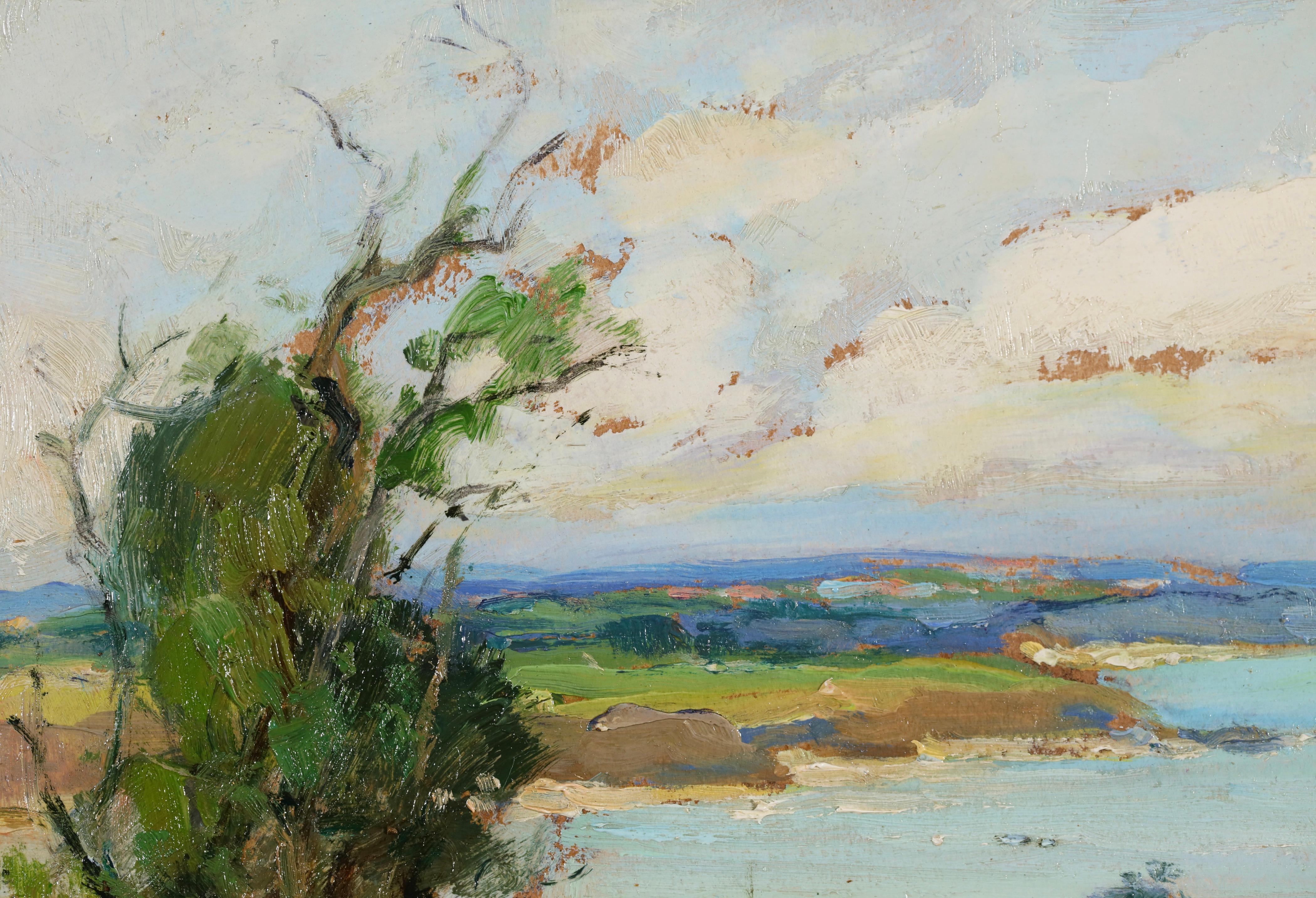 La Baie D'Yffiniac - Post Impressionist Landscape Oil by Charles Robin 3