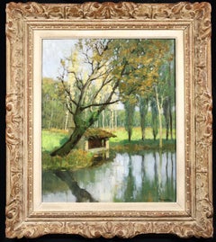 La Vieux Lavoir - Post Impressionist Landscape Oil Painting by Charles Robin