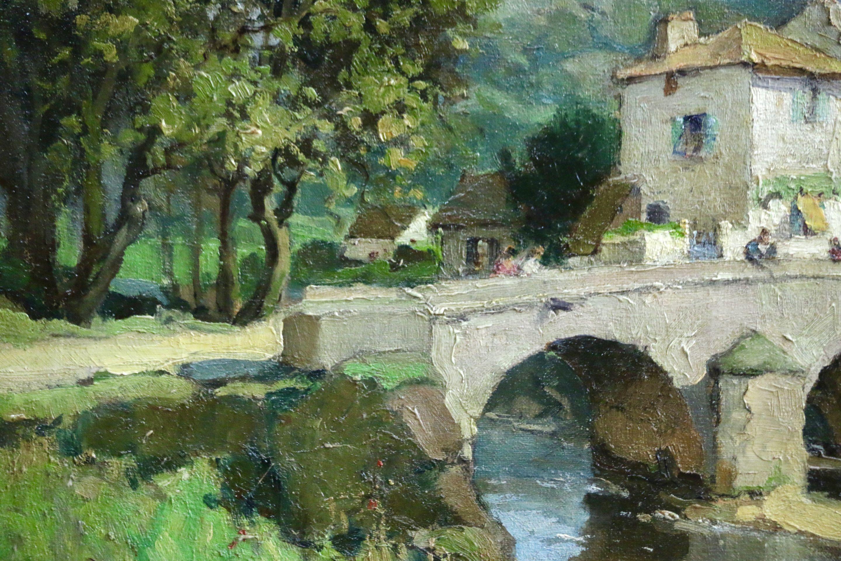 Paysage de L'Indre près de Confolens - Painting by Georges Charles Robin