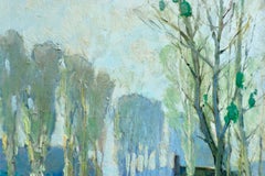 Printemps sur le Fusain - Environs de Chateau-Landon - Riverscape Oil by G Robin