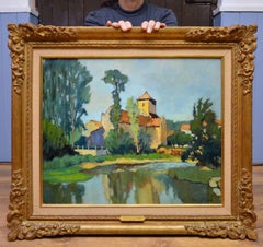 Saint-Macoux sur la Charente - French Post Impressionist Oil Painting - 1950