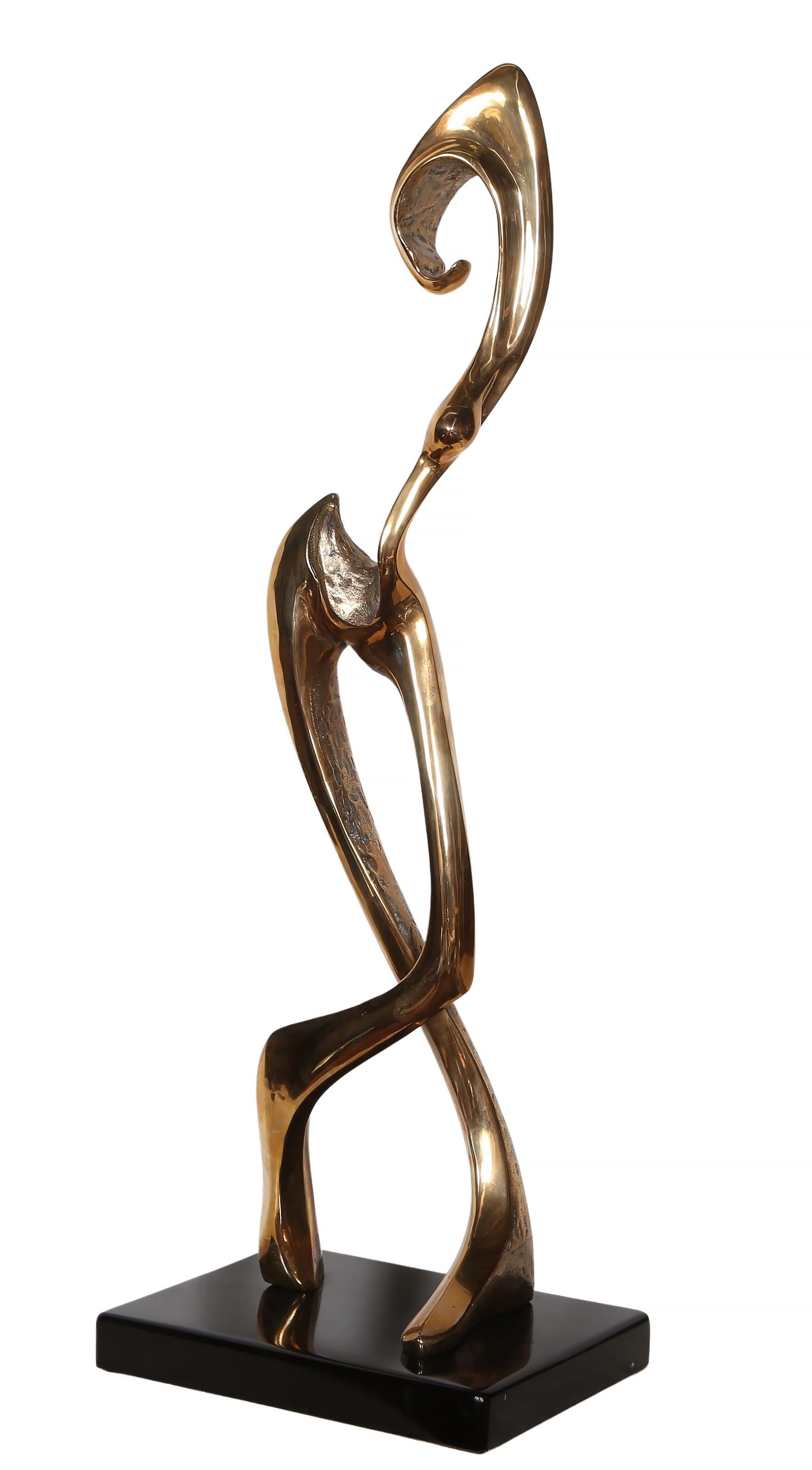 Femme dansante, Sculpture Art Déco en bronze à patine dorée de Georges Charpentier en vente 7