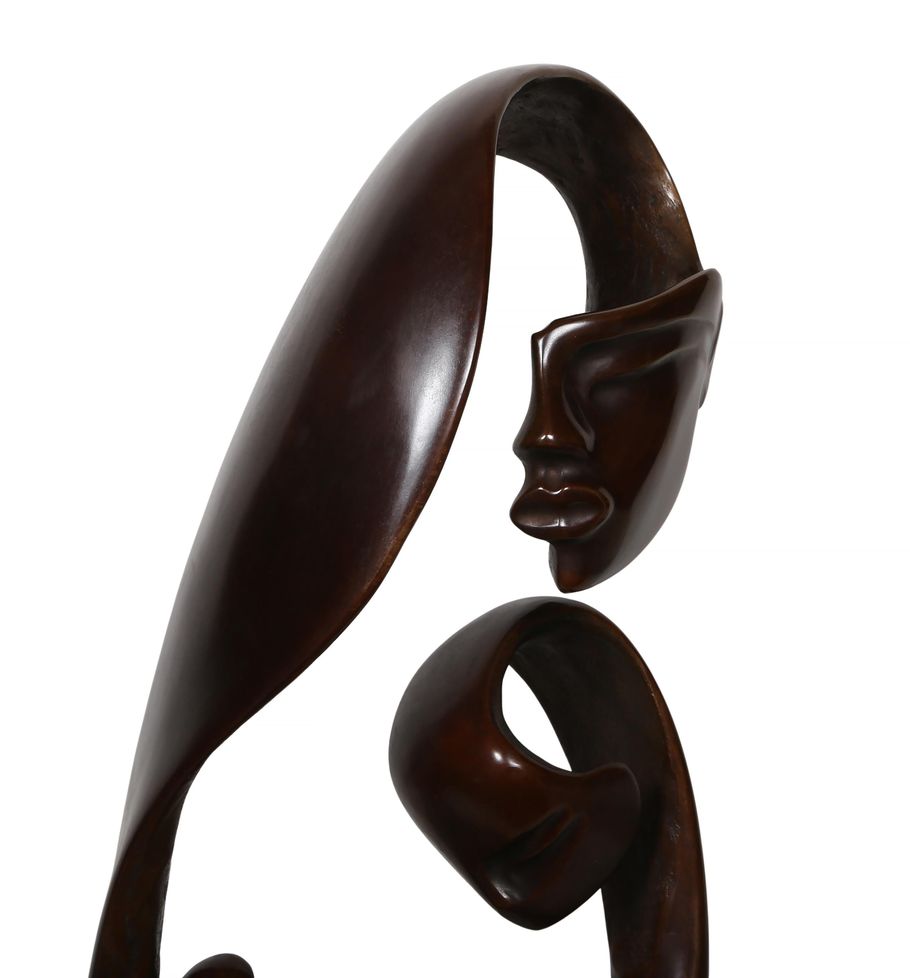 Female Bust, Art Deco Bronze Sculpture by Georges Charpentier For Sale 1