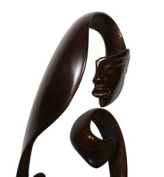 Frauenbüste, Art-Déco-Bronzeskulptur von Georges Charpentier