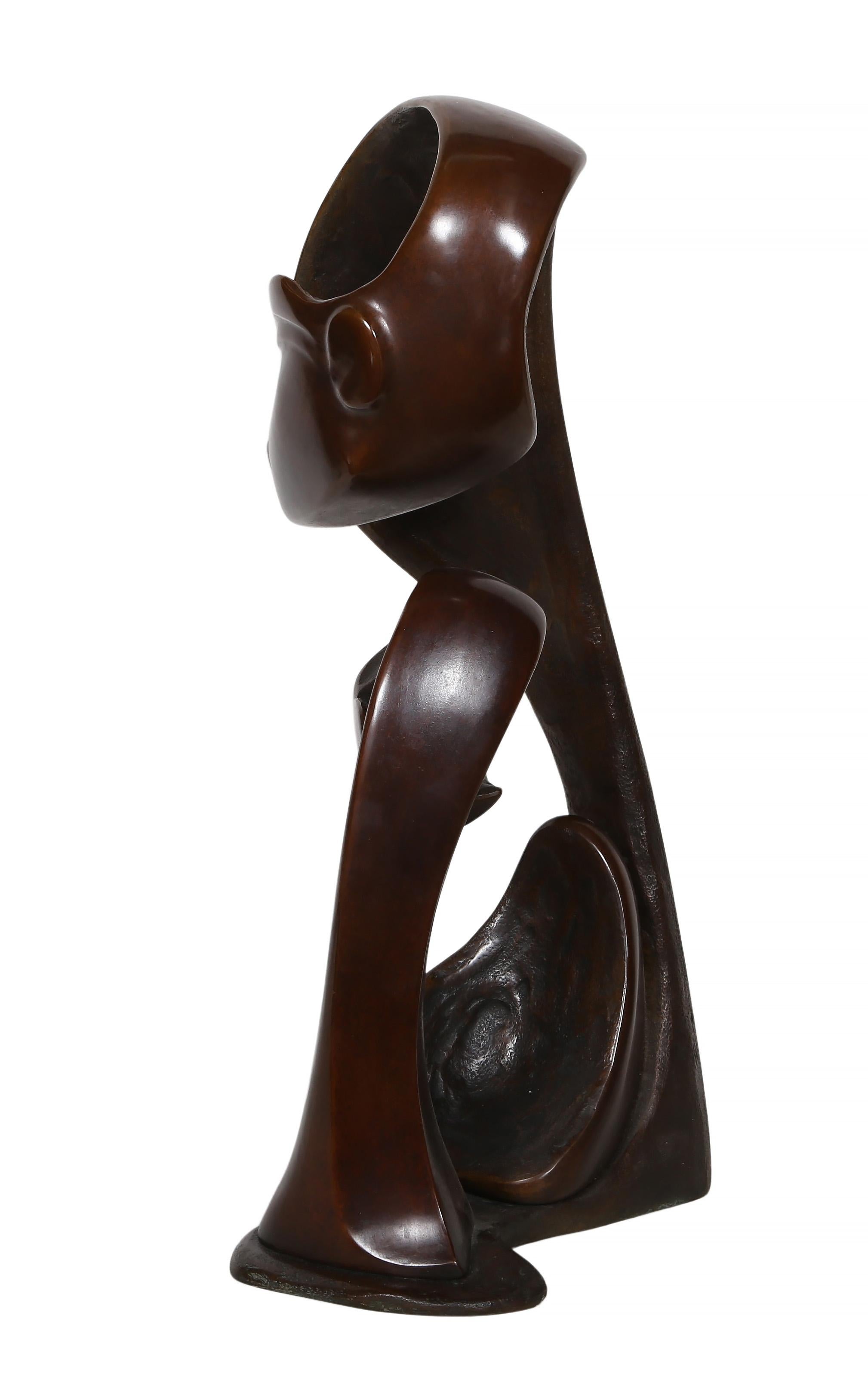 Female Bust, Art Deco Bronze Sculpture by Georges Charpentier For Sale 2