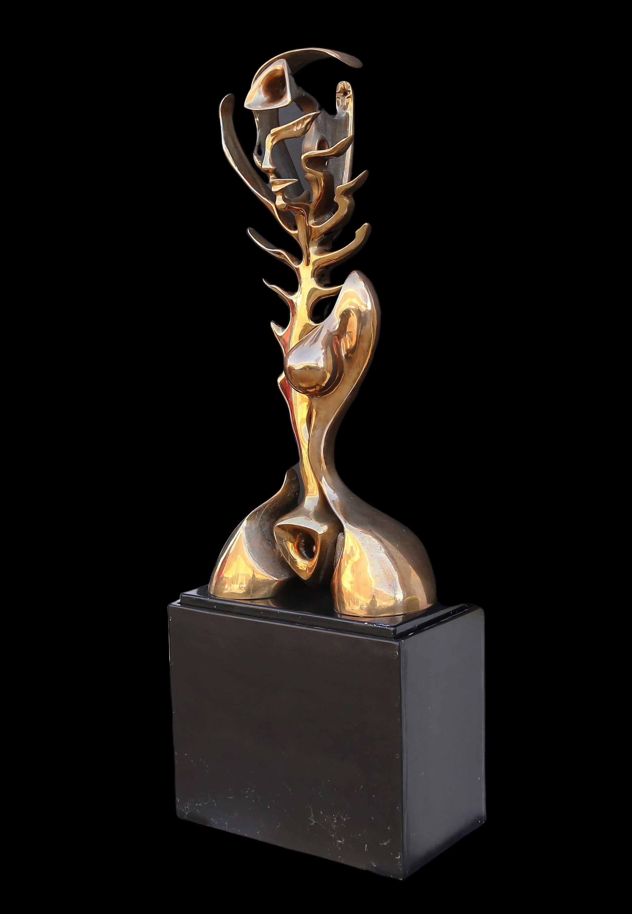 L'Arbre de Vie, Sculpture Art Déco en bronze à patine dorée de Georges Charpentier en vente 3