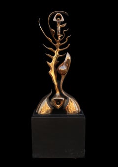 L'Arbre de Vie, Escultura Art Decó de Bronce con pátina dorada de Georges Charpentier